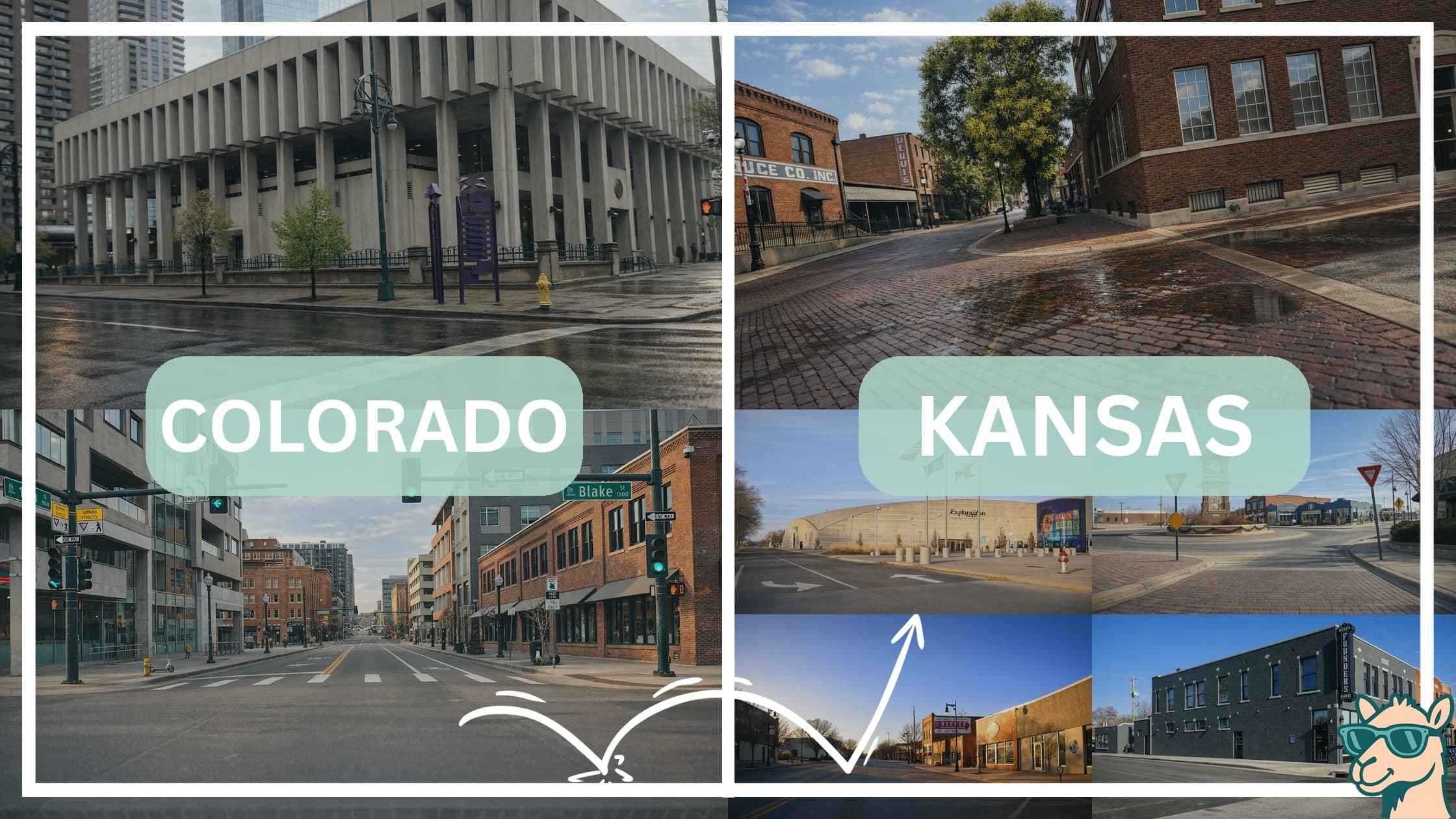 comparison of hotspots between neighborhoods in Colorado and Kansas