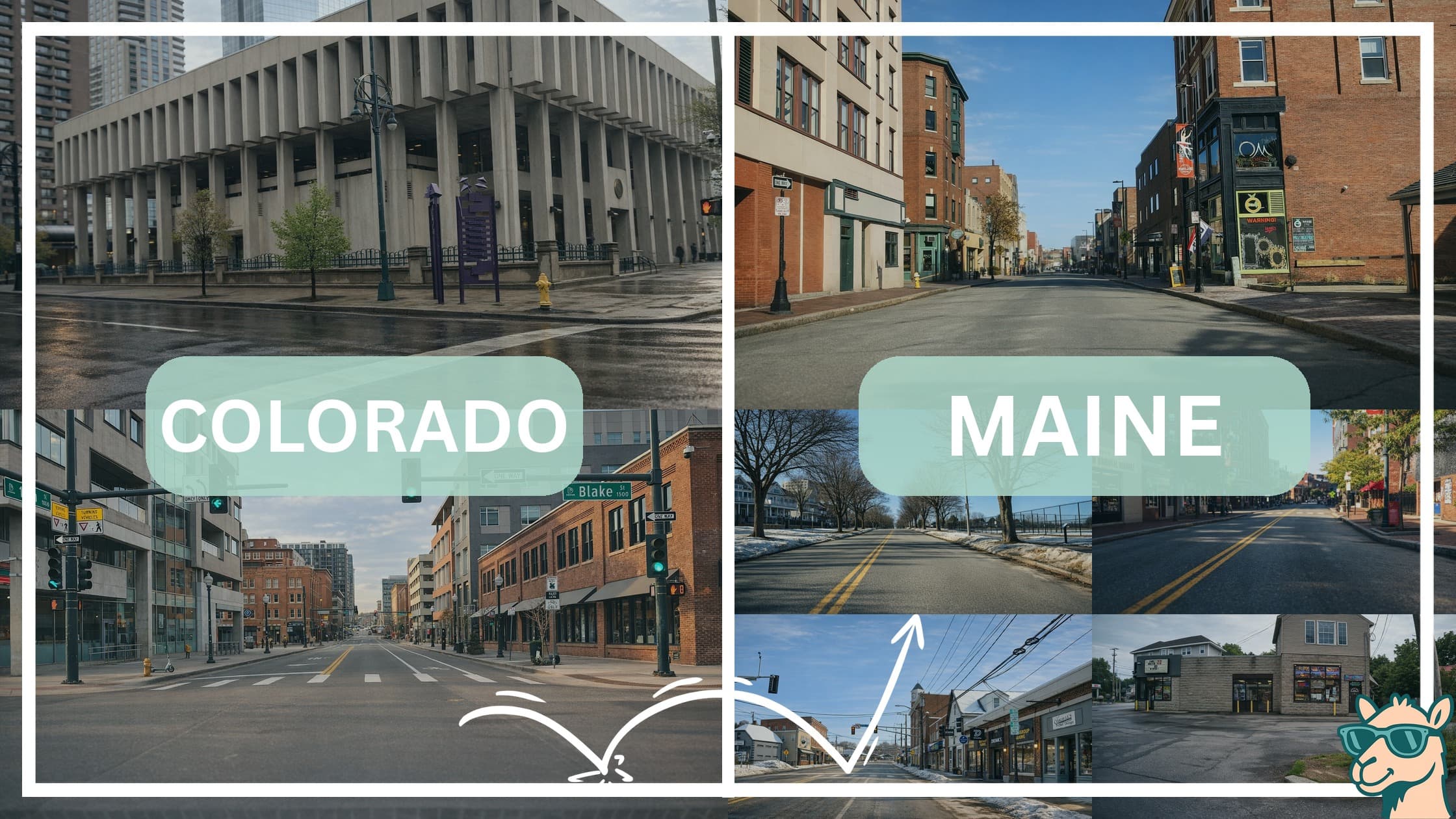 comparison of hotspots between neighborhoods in Colorado and Maine