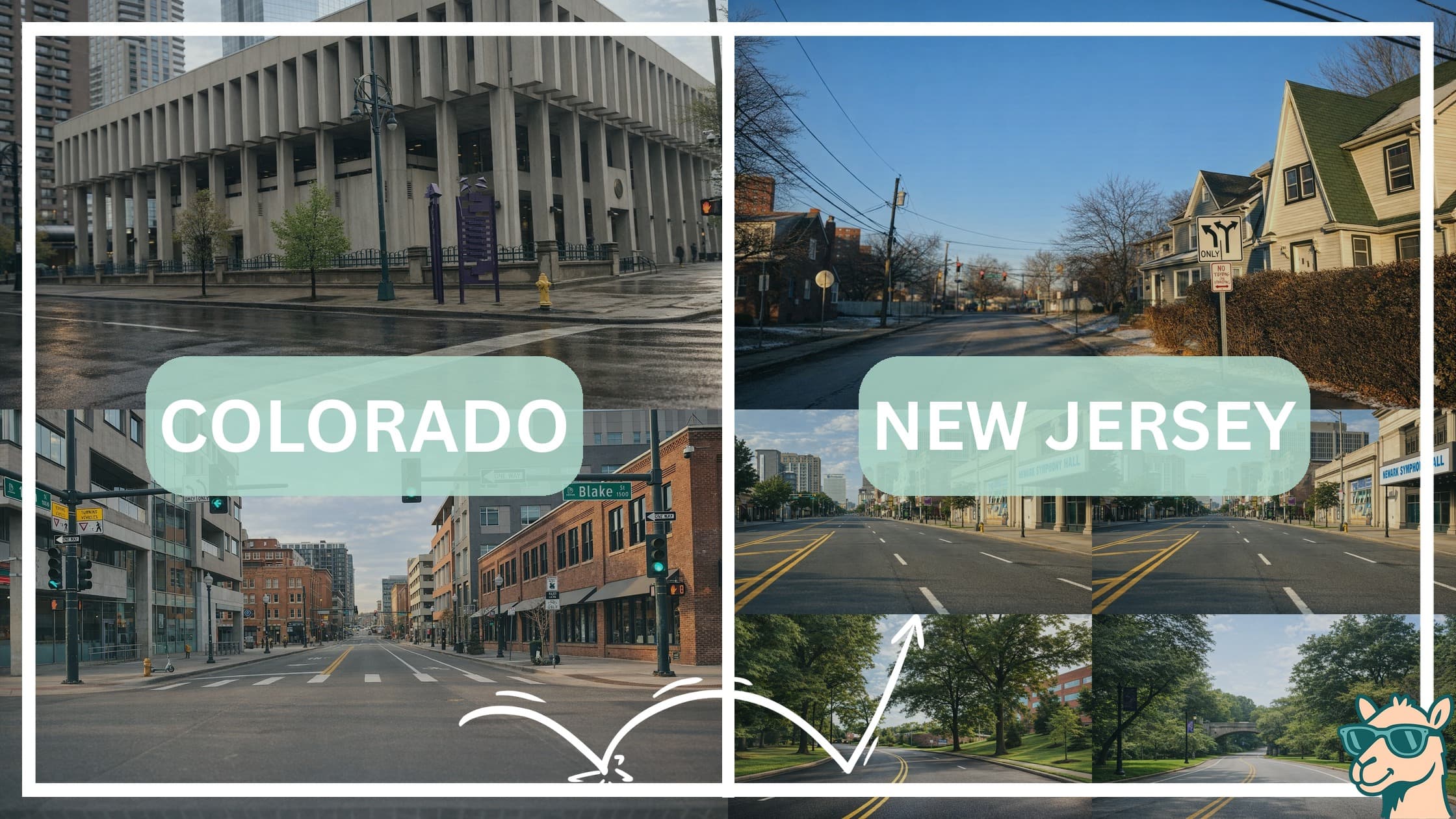 comparison of hotspots between neighborhoods in Colorado and New Jersey