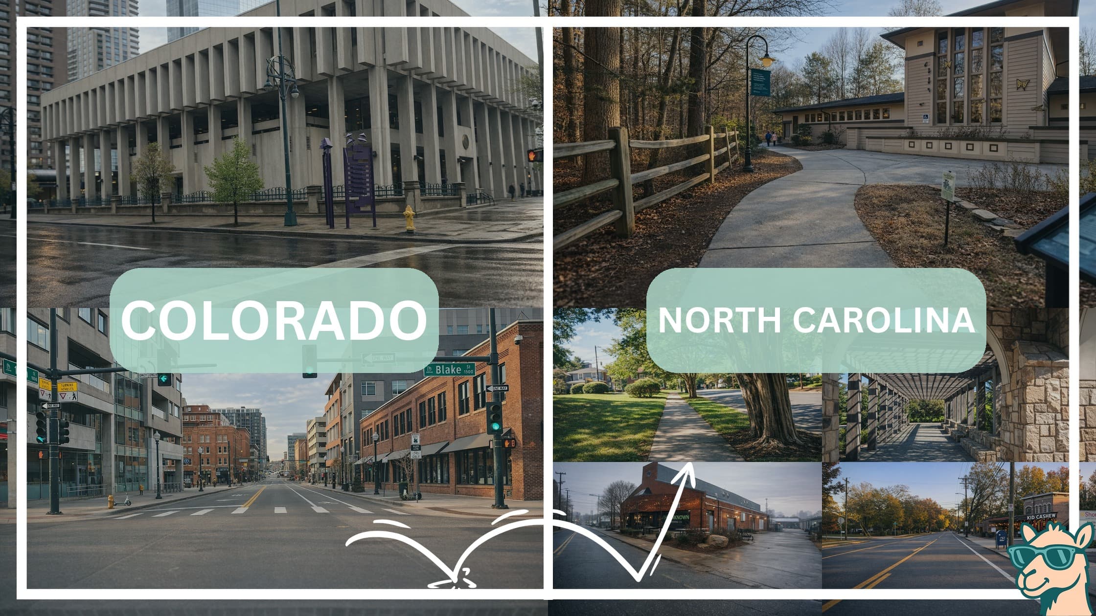 comparison of hotspots between neighborhoods in Colorado and North Carolina