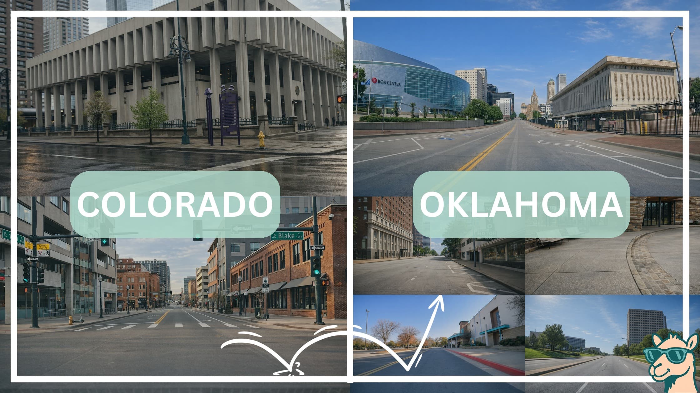 comparison of hotspots between neighborhoods in Colorado and Oklahoma