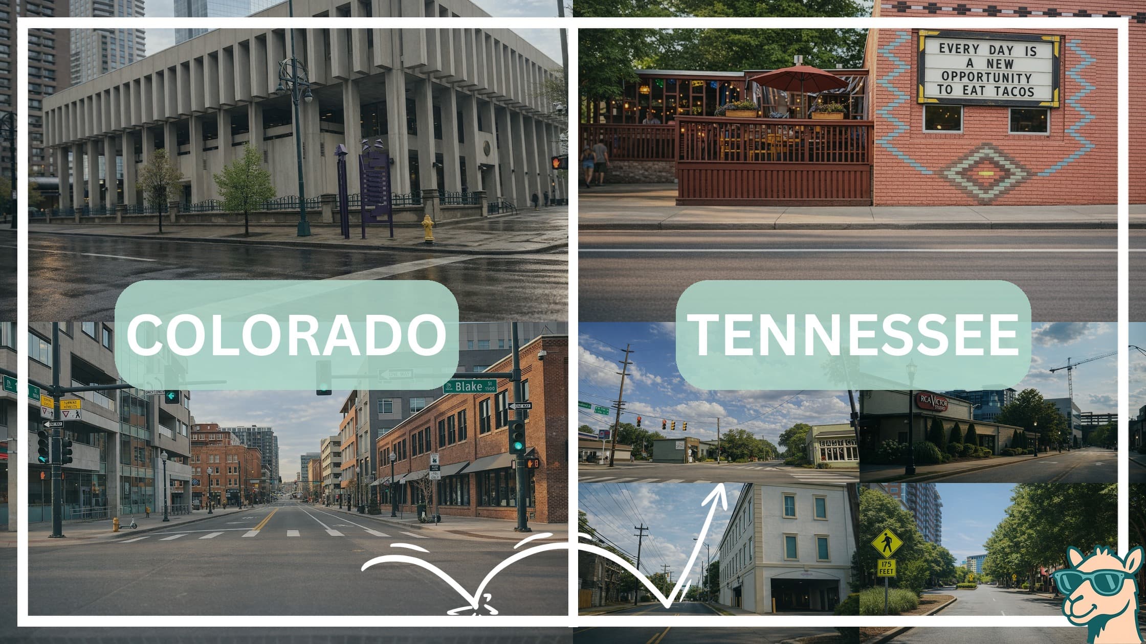 comparison of hotspots between neighborhoods in Colorado and Tennessee