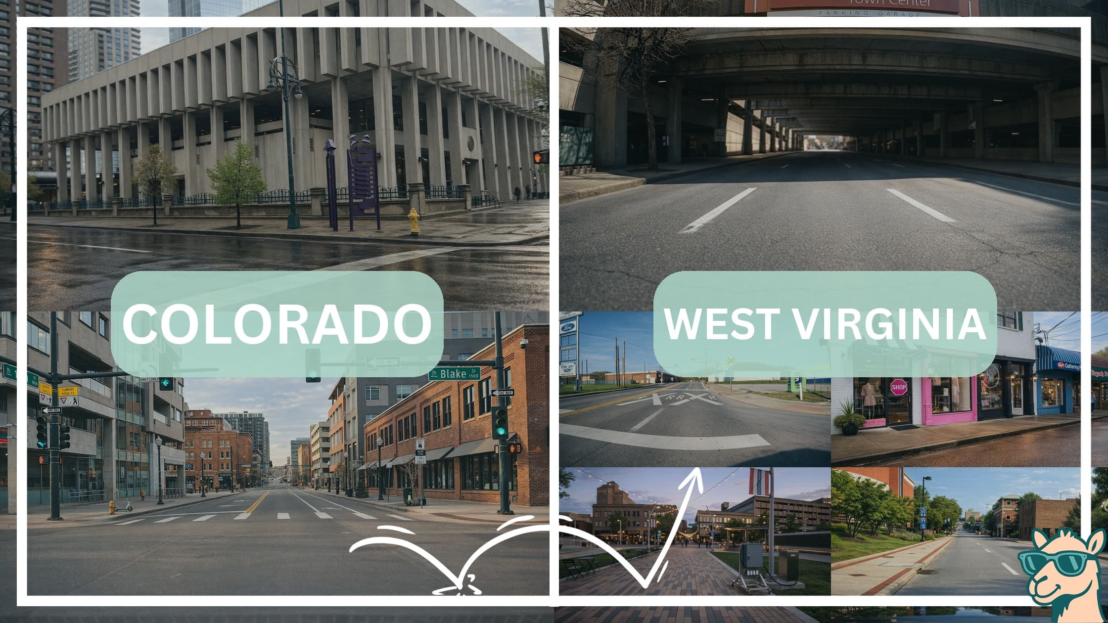 comparison of hotspots between neighborhoods in Colorado and West Virginia