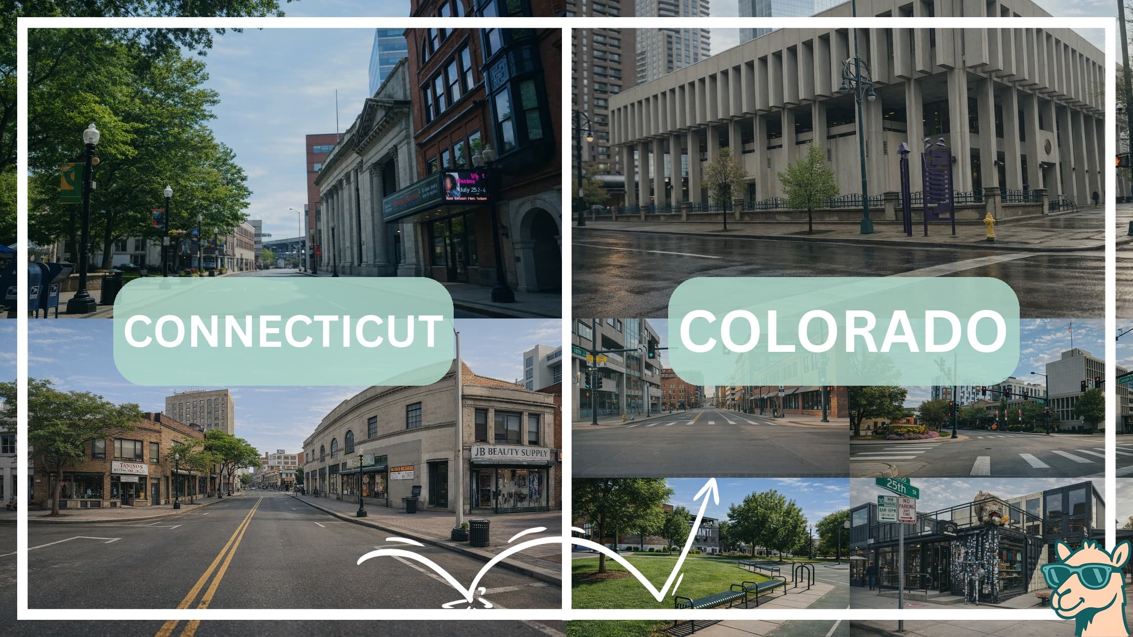 comparison of hotspots between neighborhoods in Connecticut and Colorado