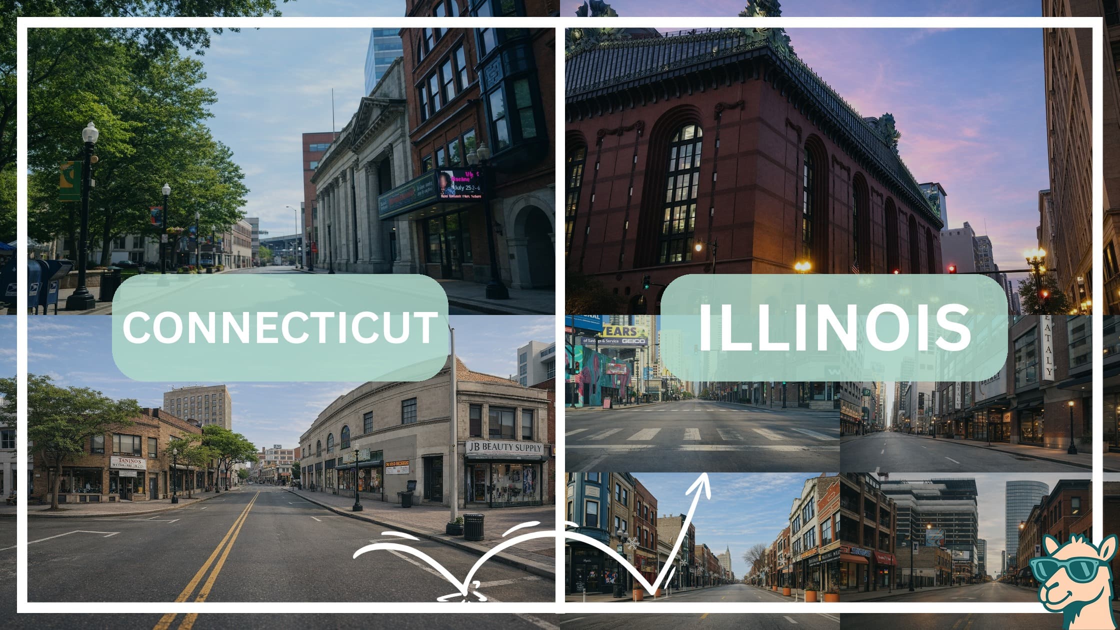 comparison of hotspots between neighborhoods in Connecticut and Illinois