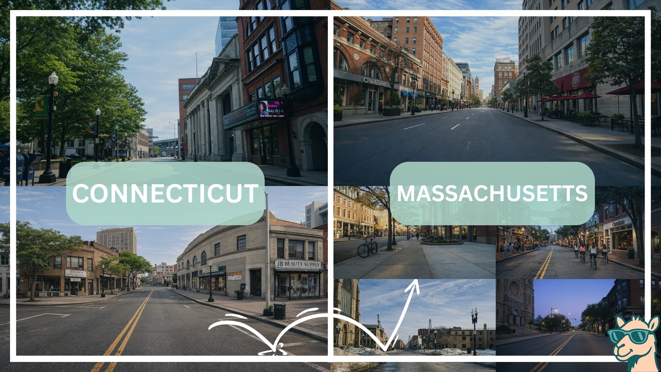 comparison of hotspots between neighborhoods in Connecticut and Massachusetts