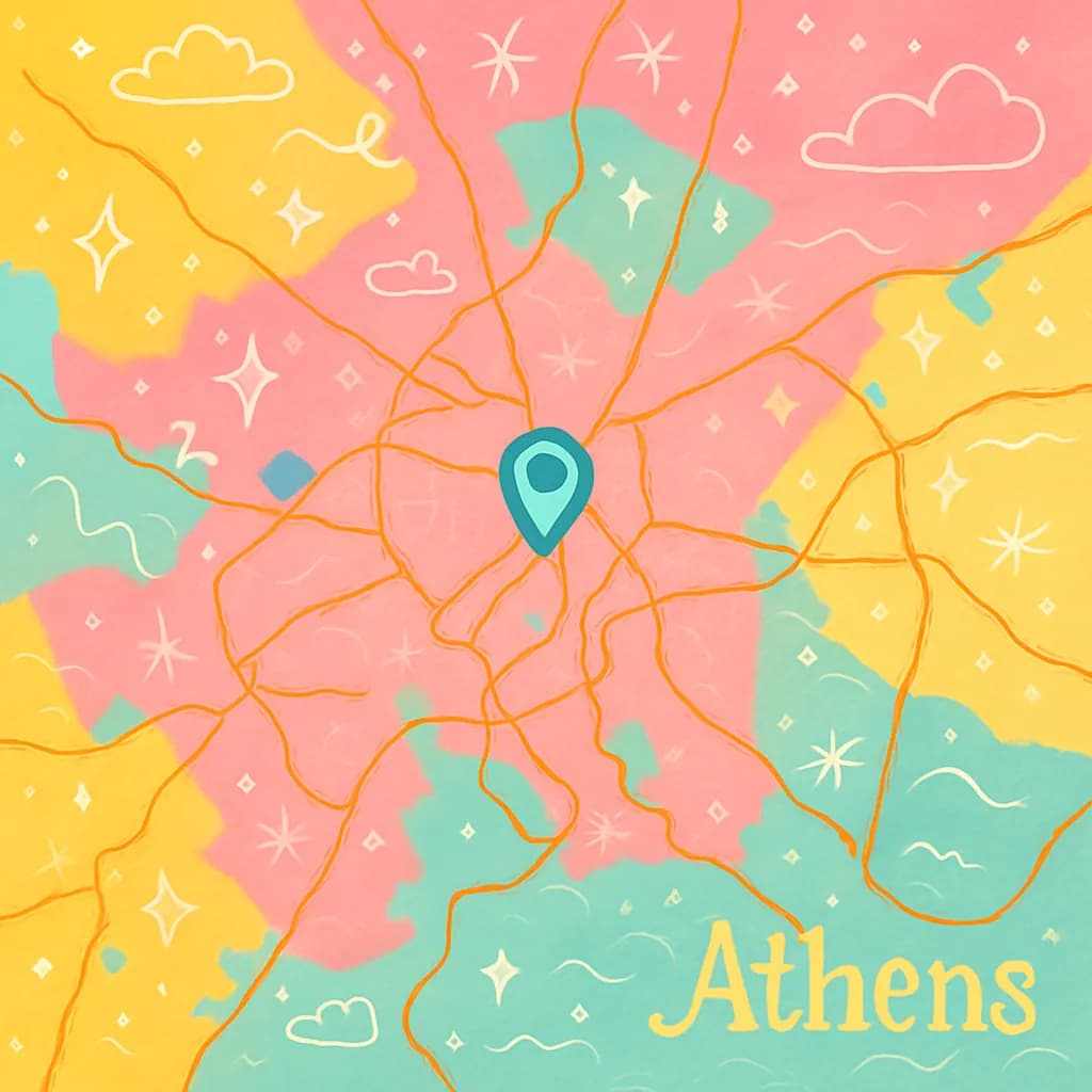 Athens map
