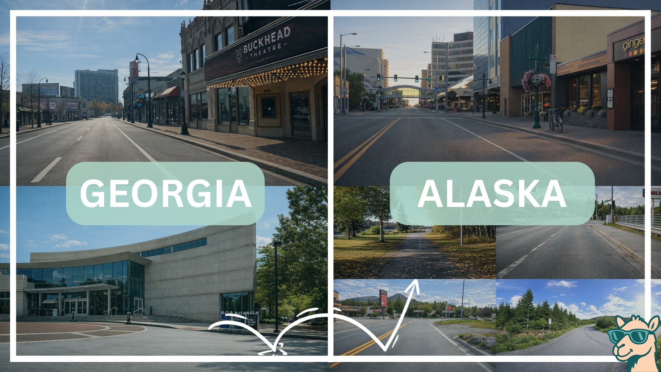 comparison of hotspots between neighborhoods in Georgia and Alaska