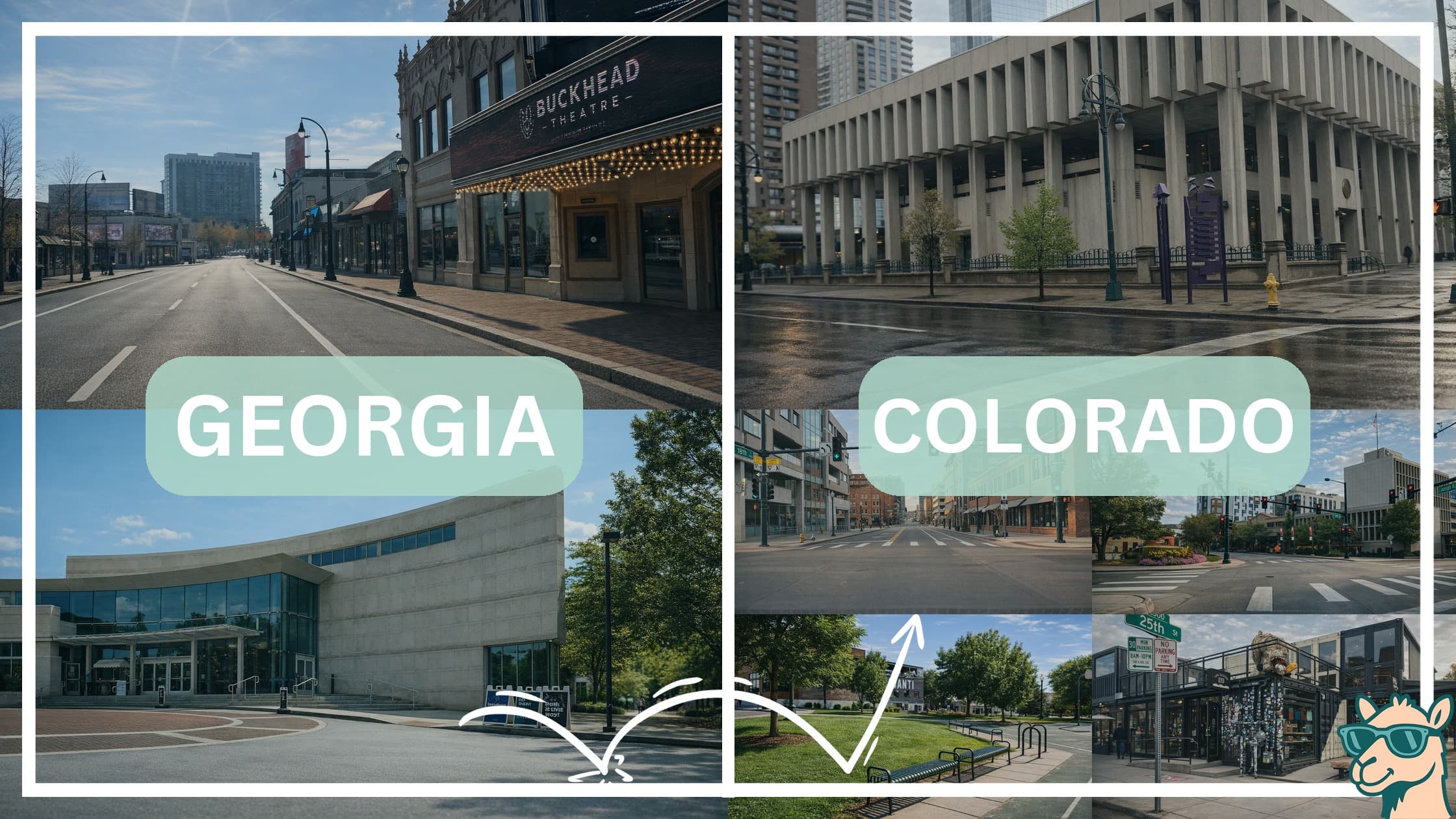 comparison of hotspots between neighborhoods in Georgia and Colorado