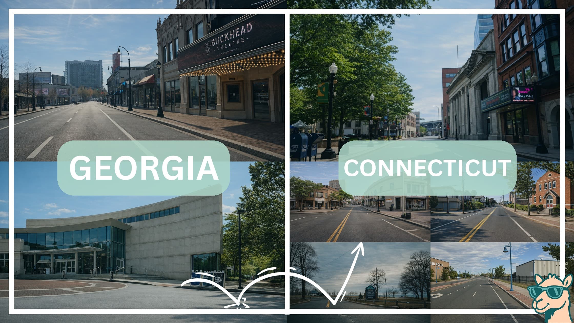 comparison of hotspots between neighborhoods in Georgia and Connecticut