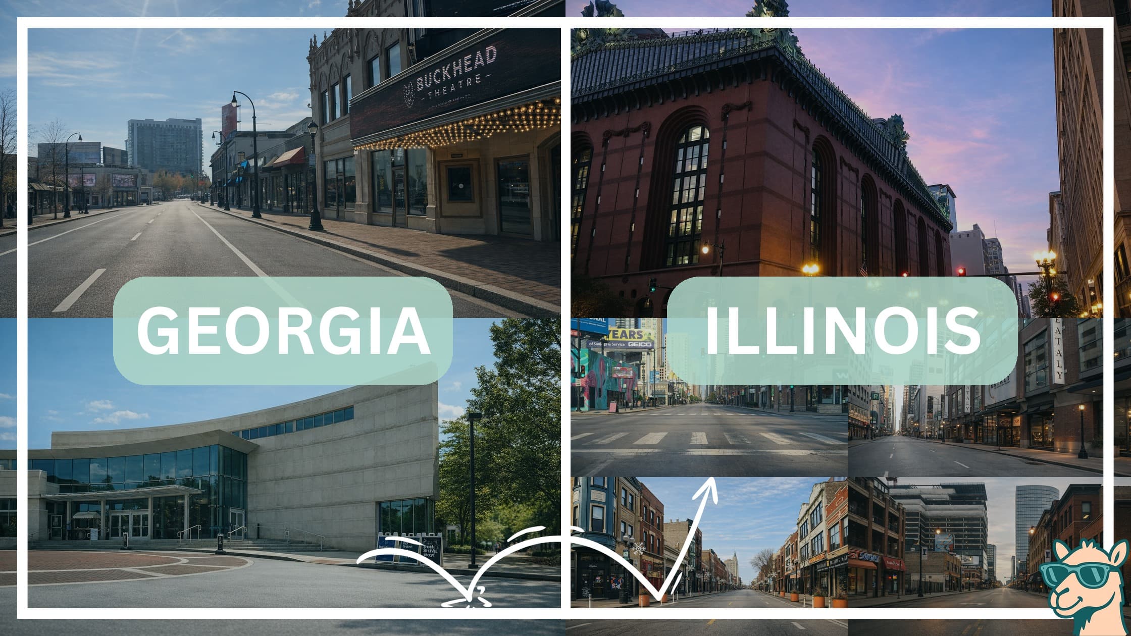 comparison of hotspots between neighborhoods in Georgia and Illinois