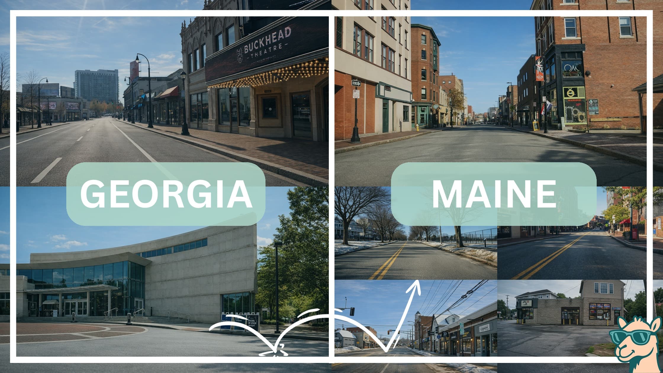 comparison of hotspots between neighborhoods in Georgia and Maine