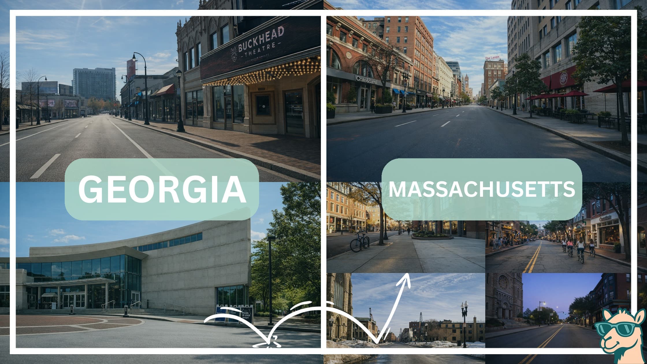 comparison of hotspots between neighborhoods in Georgia and Massachusetts