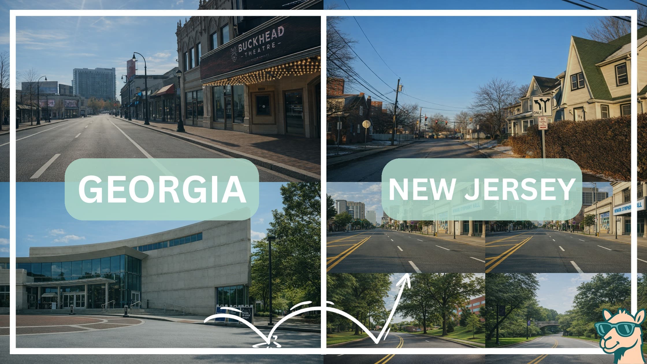 comparison of hotspots between neighborhoods in Georgia and New Jersey