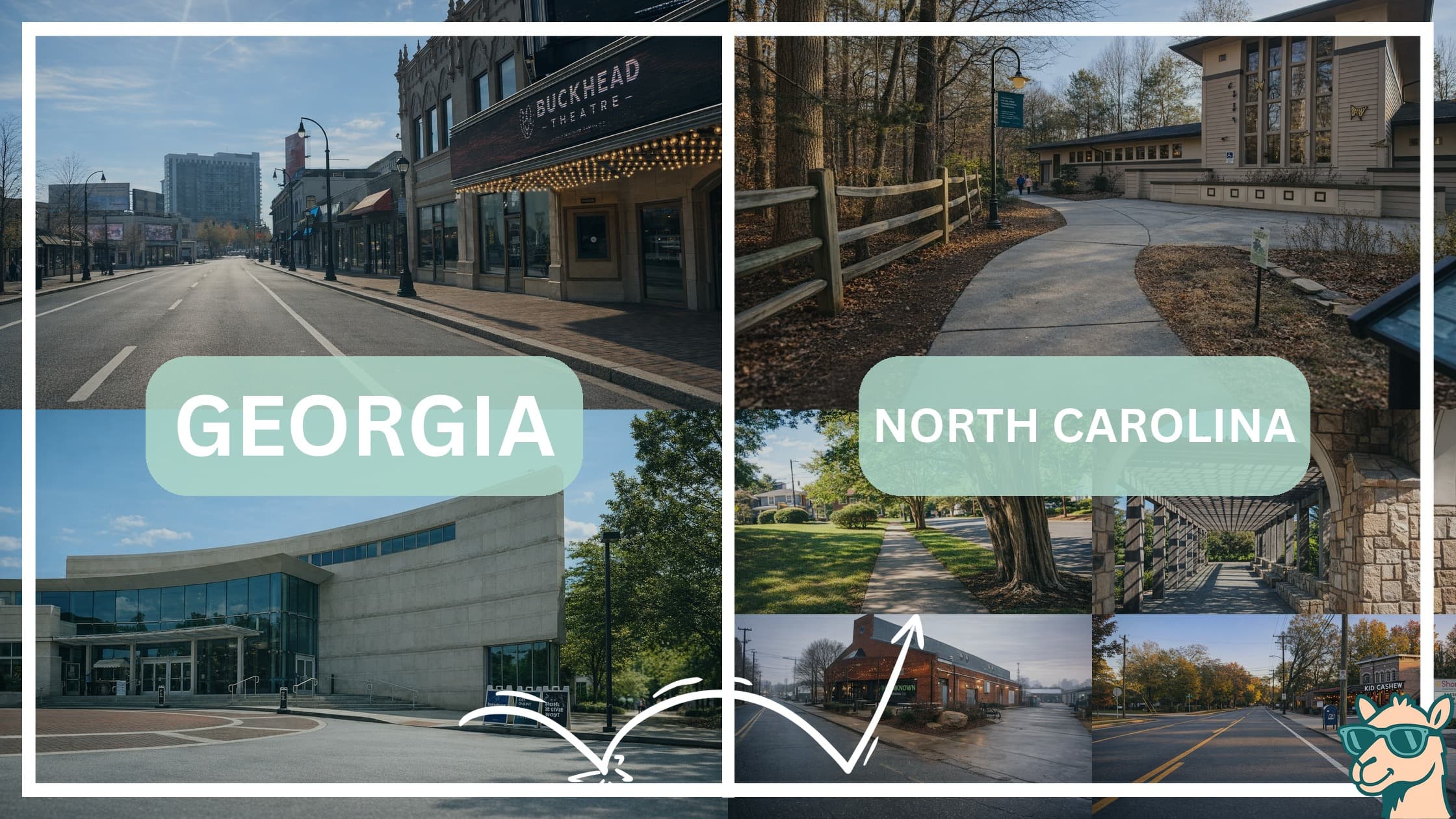 comparison of hotspots between neighborhoods in Georgia and North Carolina