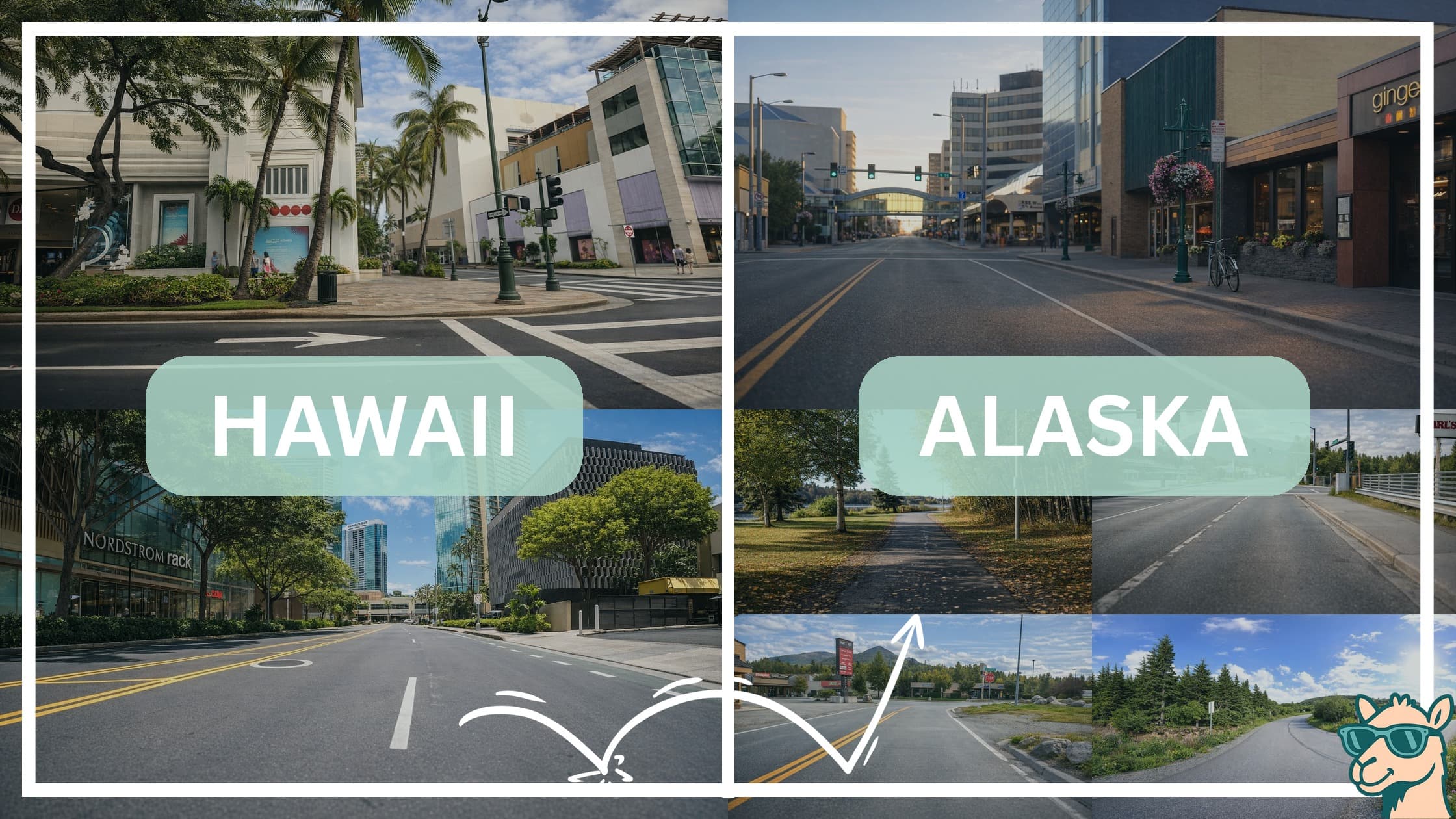 comparison of hotspots between neighborhoods in Hawaii and Alaska