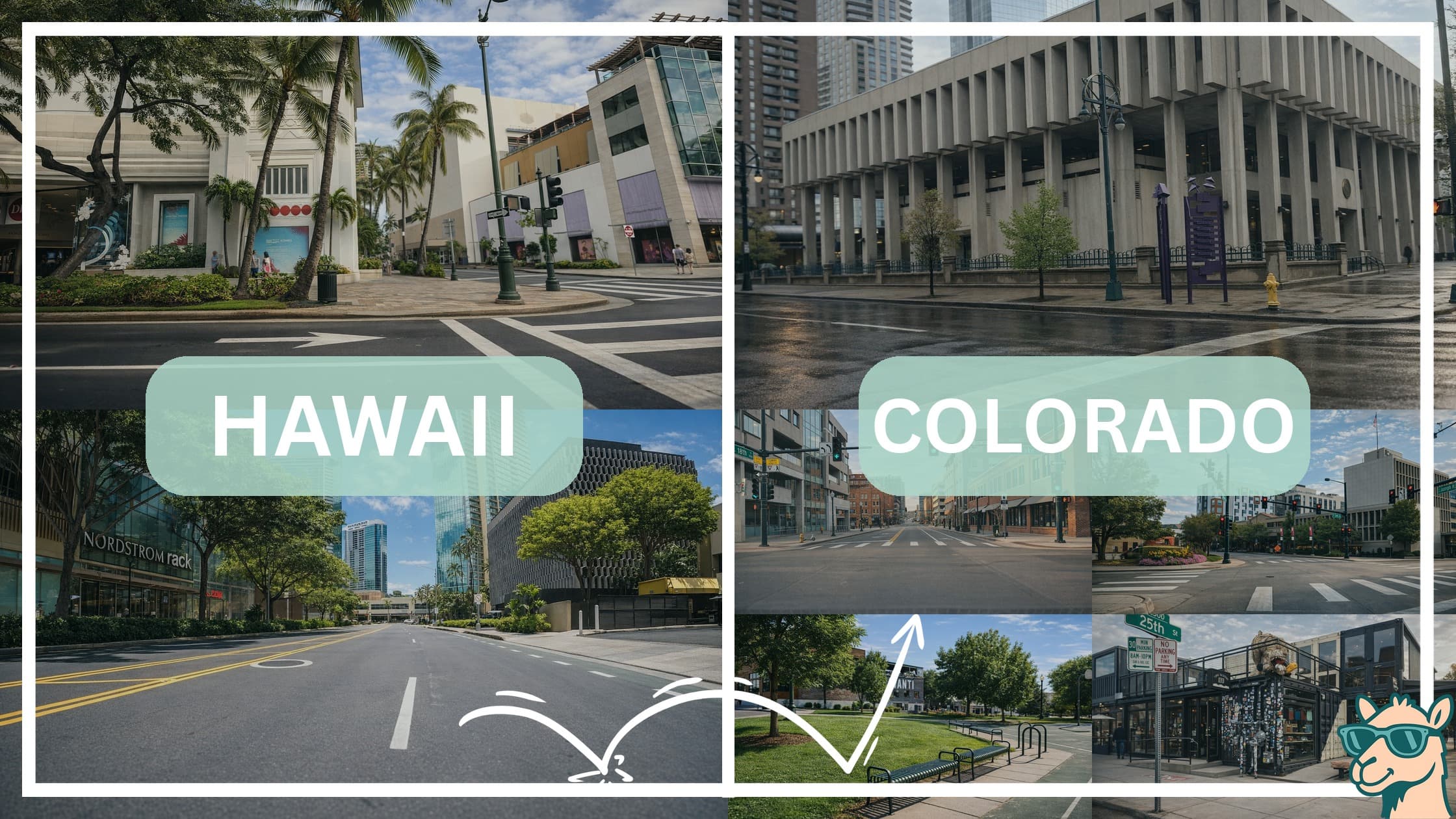 comparison of hotspots between neighborhoods in Hawaii and Colorado