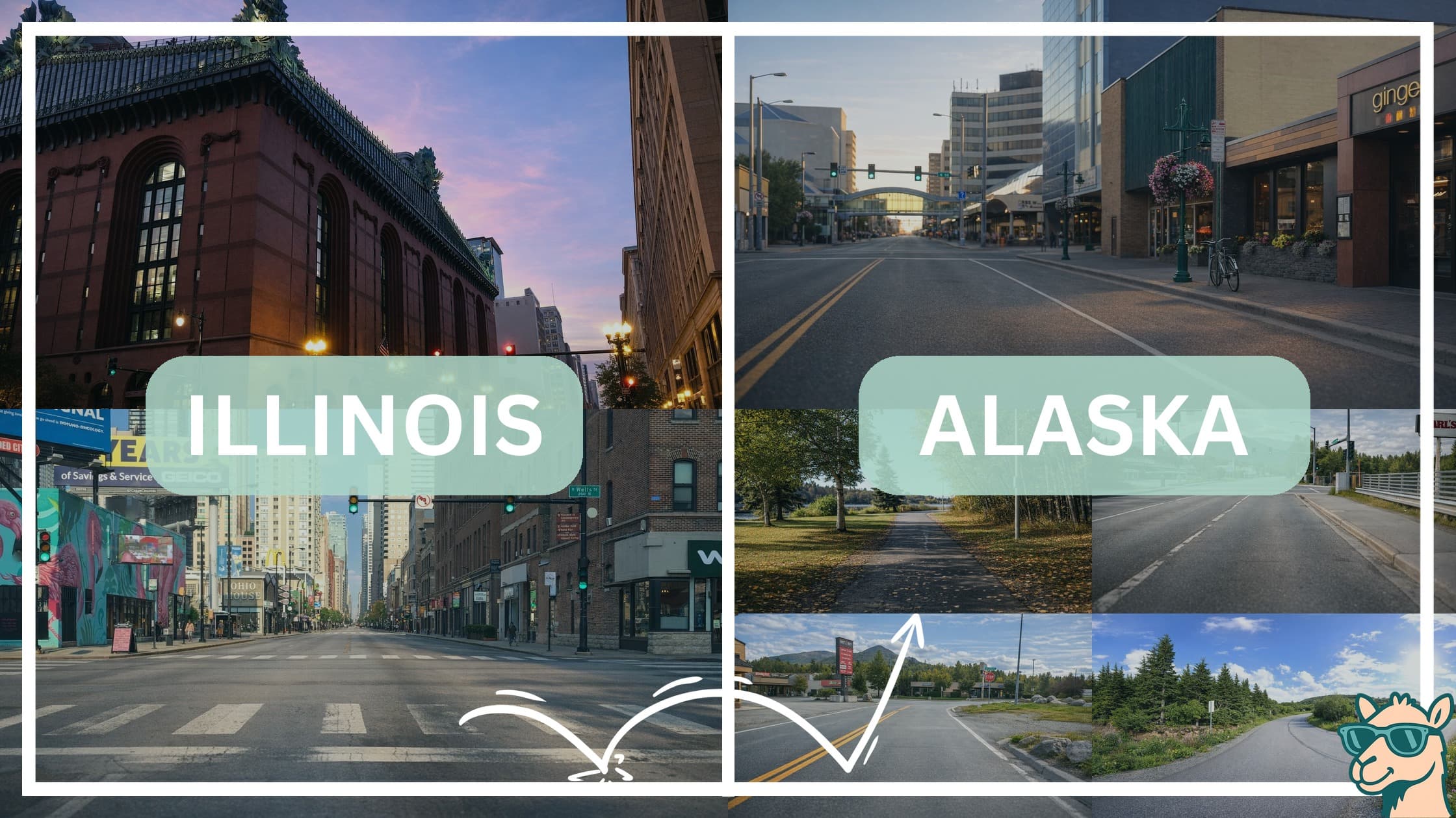 comparison of hotspots between neighborhoods in Illinois and Alaska