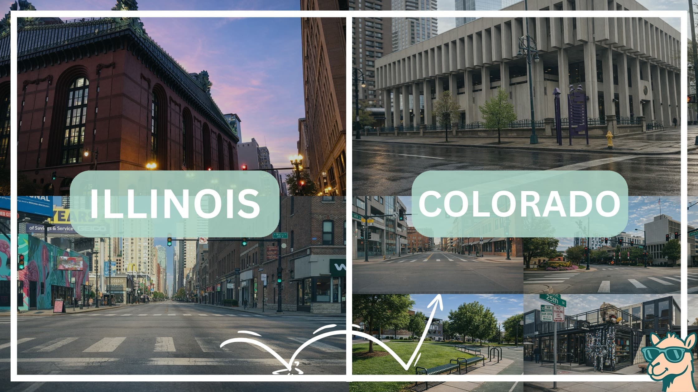 comparison of hotspots between neighborhoods in Illinois and Colorado