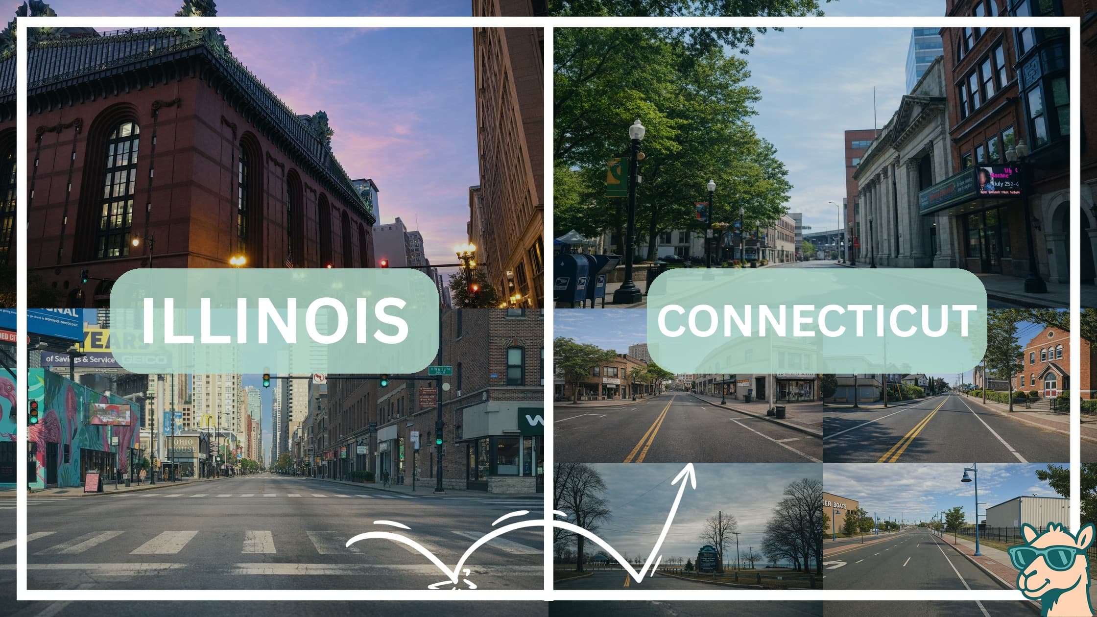 comparison of hotspots between neighborhoods in Illinois and Connecticut