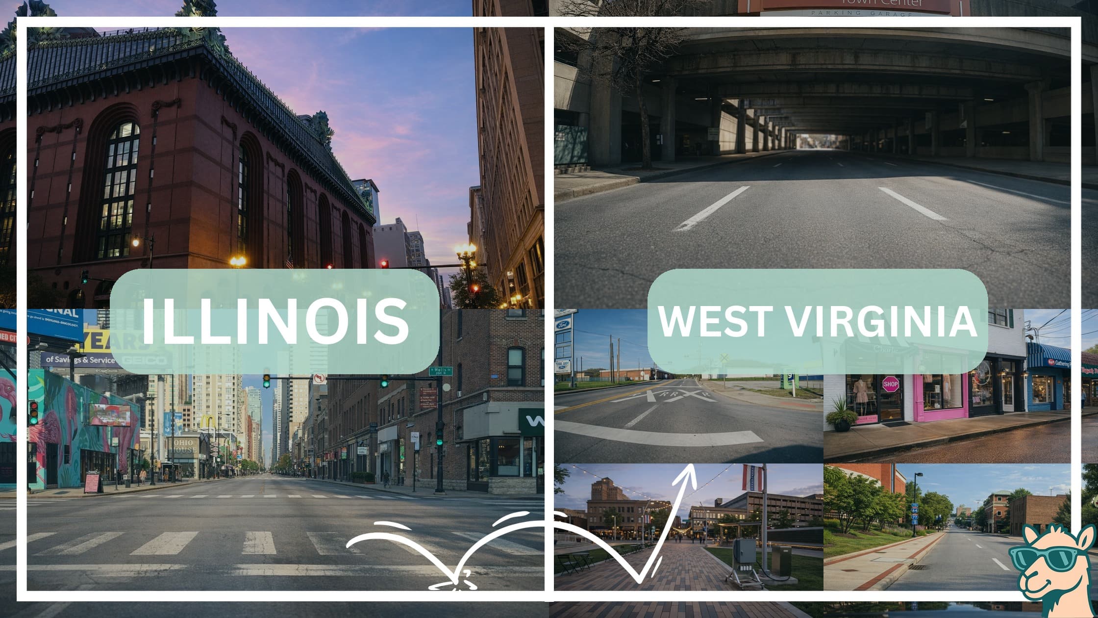 comparison of hotspots between neighborhoods in Illinois and West Virginia