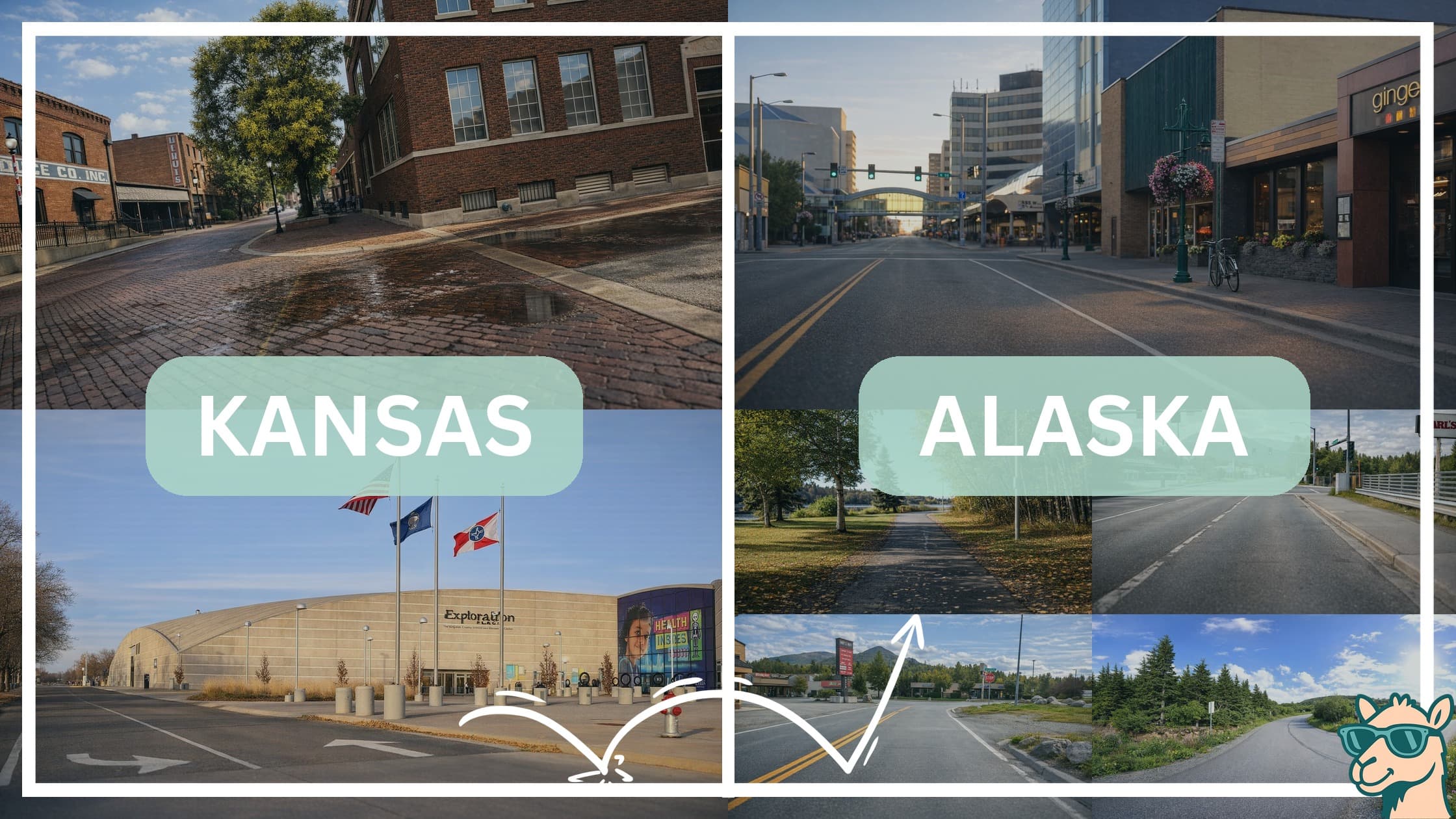 comparison of hotspots between neighborhoods in Kansas and Alaska