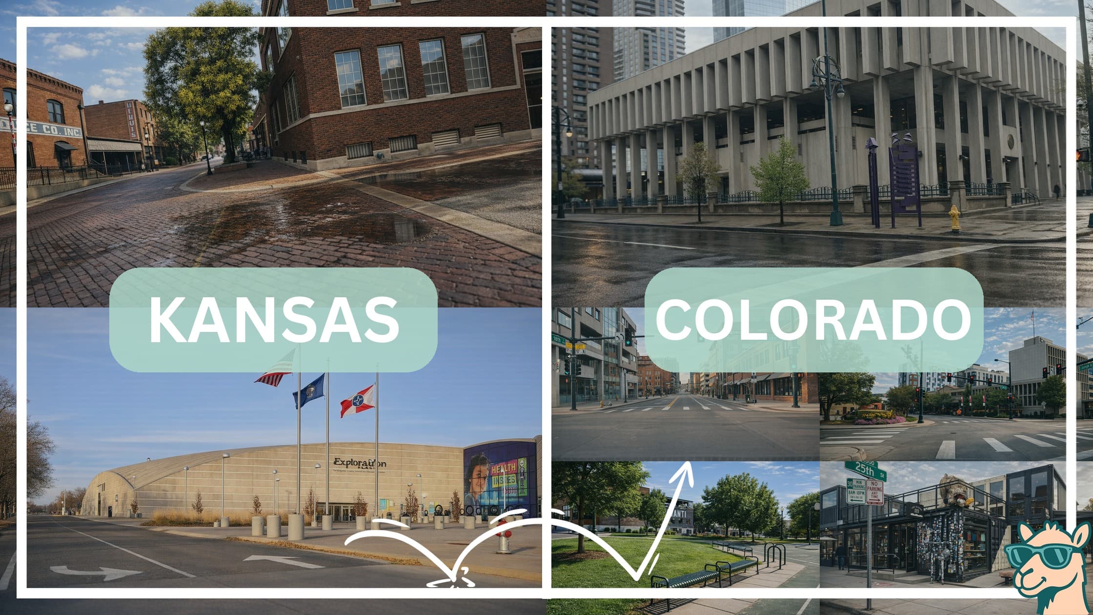 comparison of hotspots between neighborhoods in Kansas and Colorado