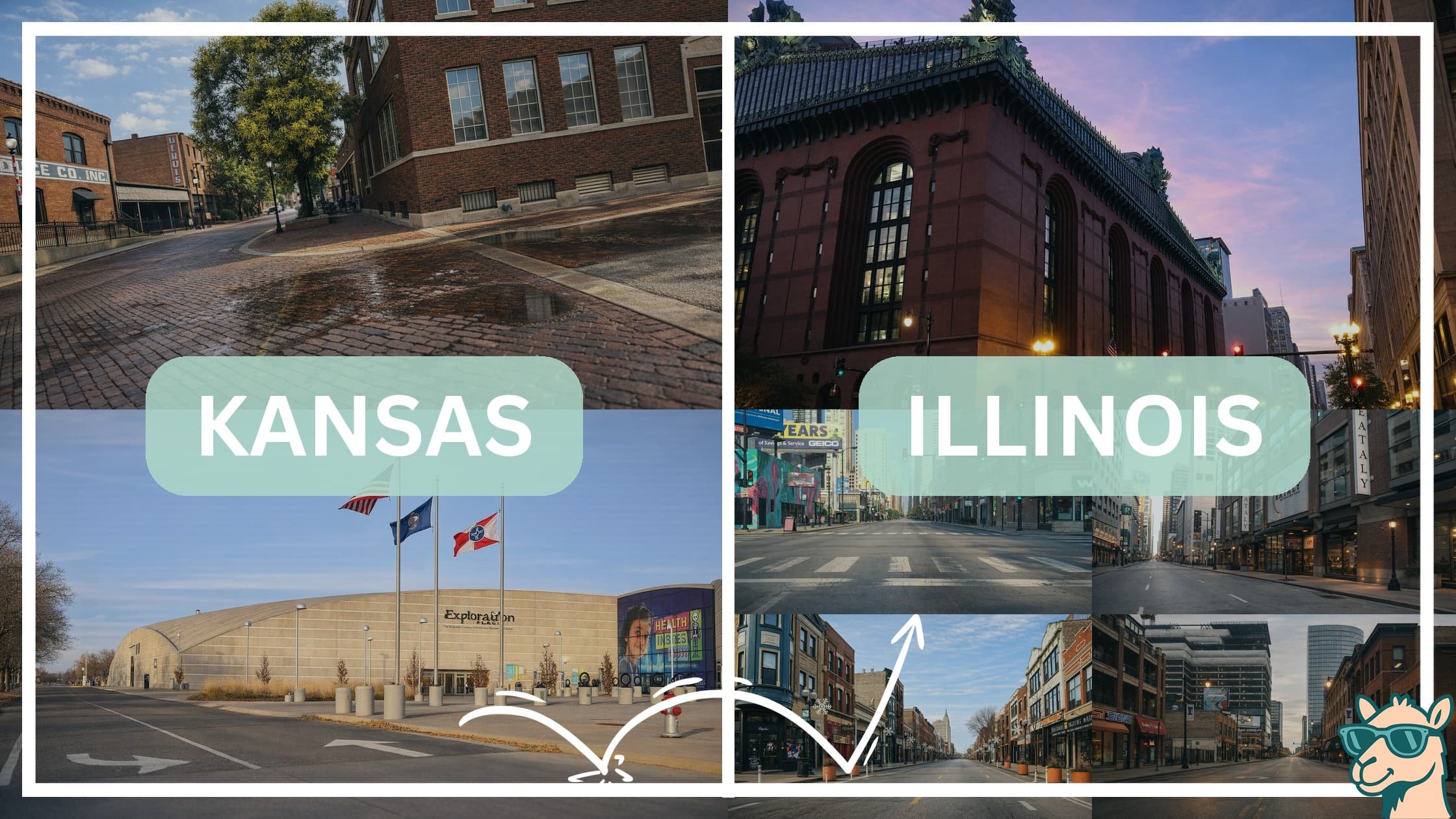 comparison of hotspots between neighborhoods in Kansas and Illinois