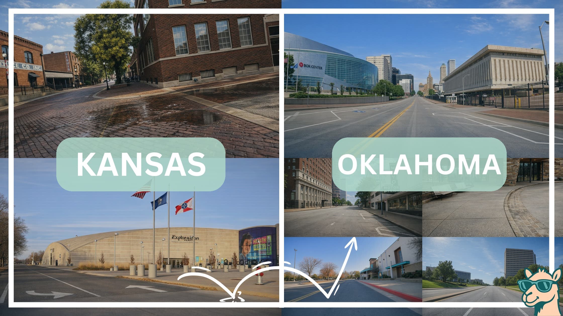 comparison of hotspots between neighborhoods in Kansas and Oklahoma