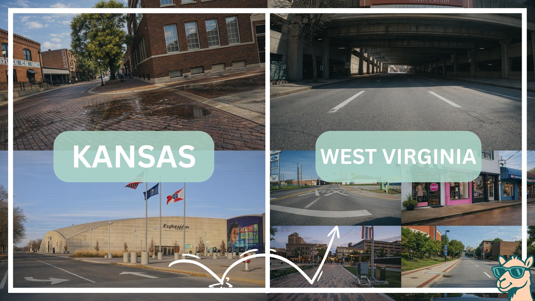 comparison of hotspots between neighborhoods in Kansas and West Virginia