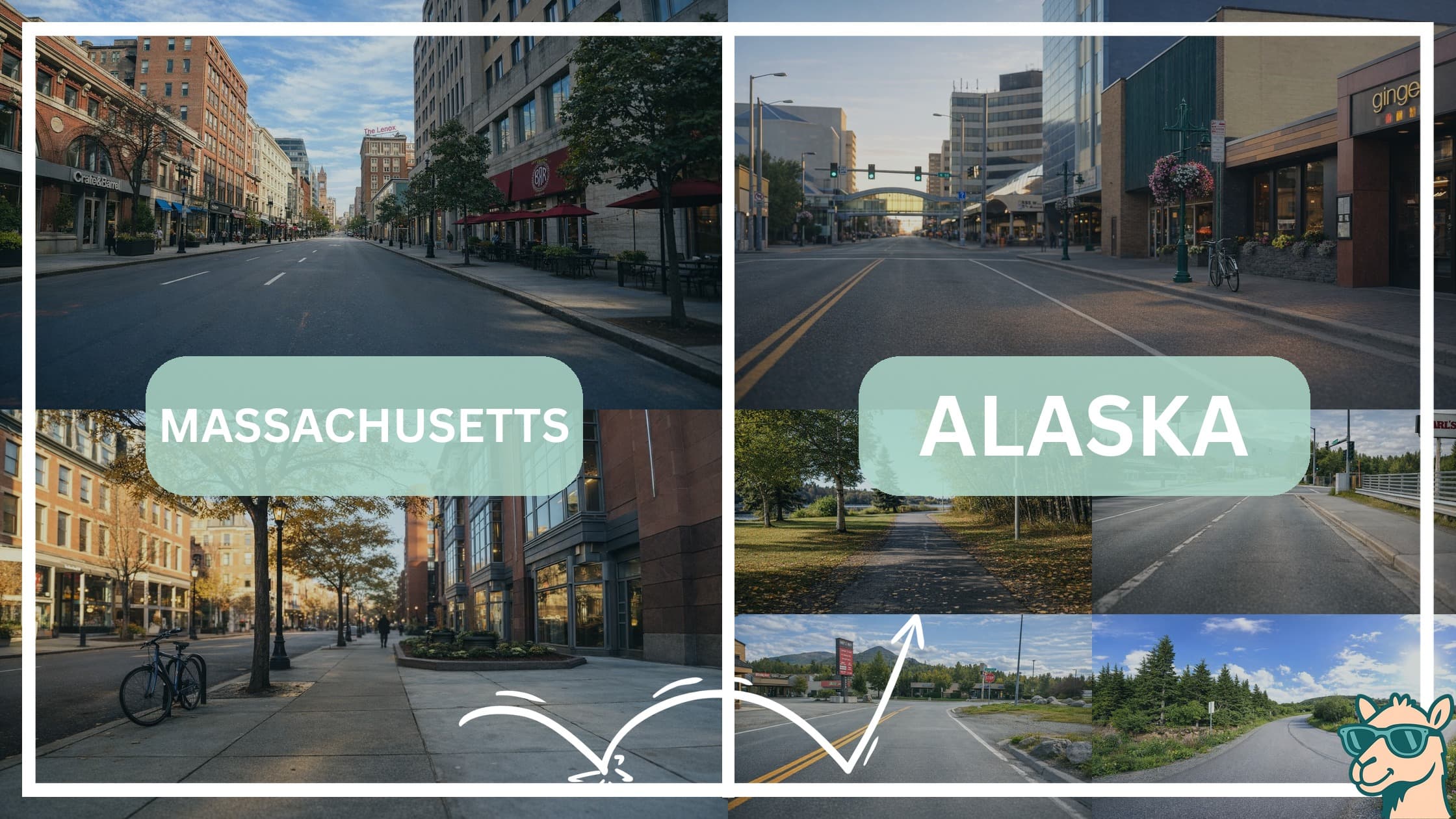 comparison of hotspots between neighborhoods in Massachusetts and Alaska
