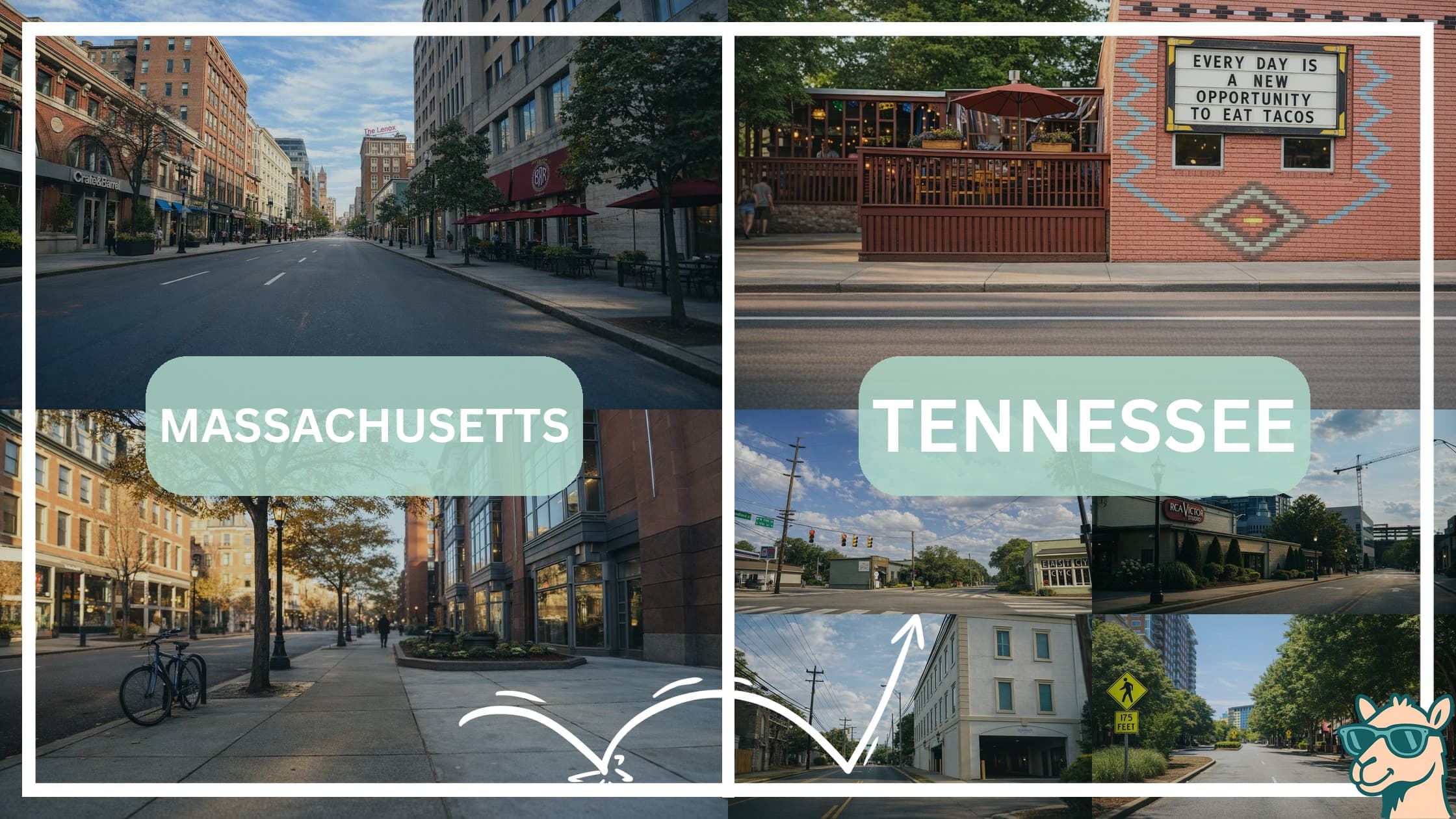 comparison of hotspots between neighborhoods in Massachusetts and Tennessee