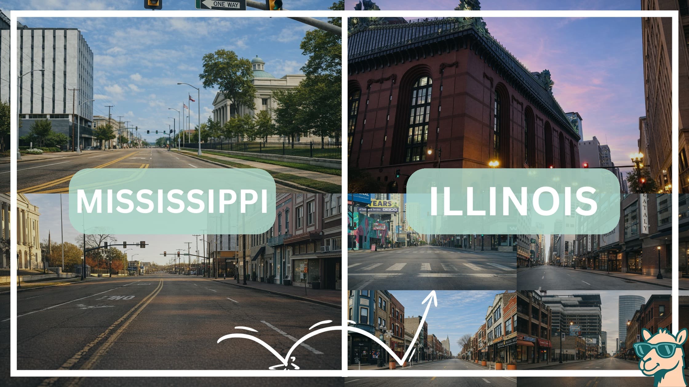 comparison of hotspots between neighborhoods in Mississippi and Illinois