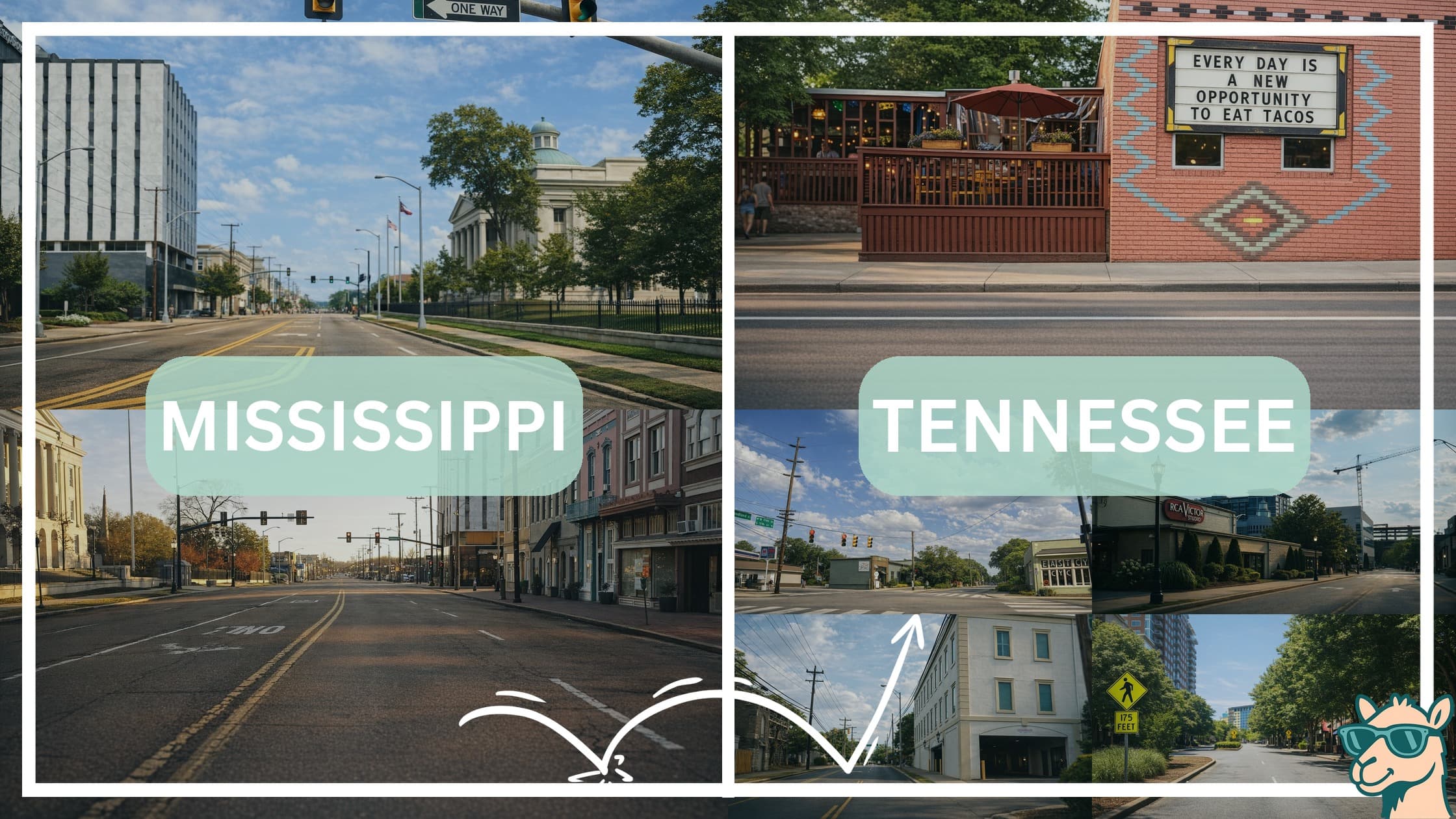 comparison of hotspots between neighborhoods in Mississippi and Tennessee