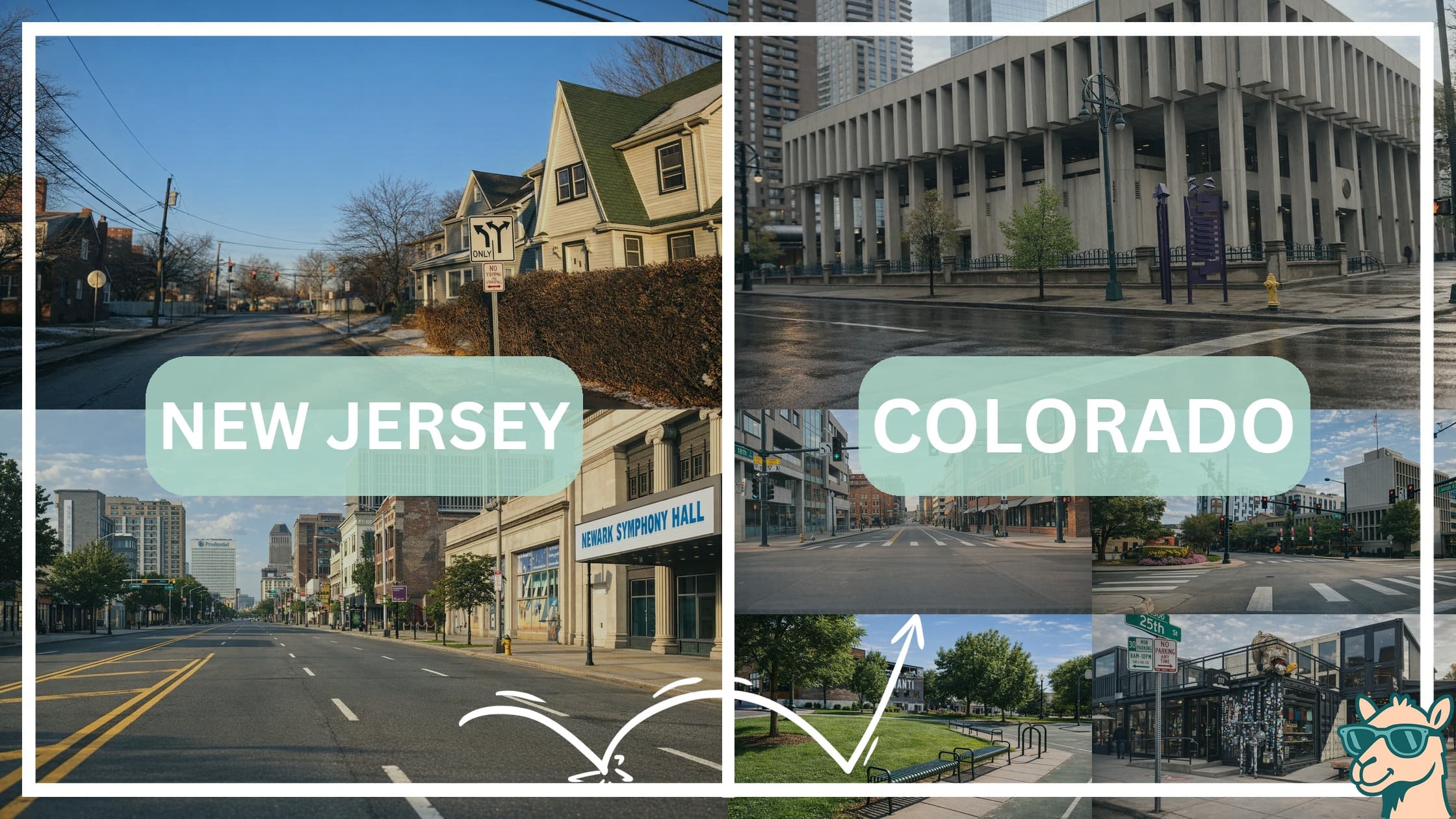 comparison of hotspots between neighborhoods in New Jersey and Colorado
