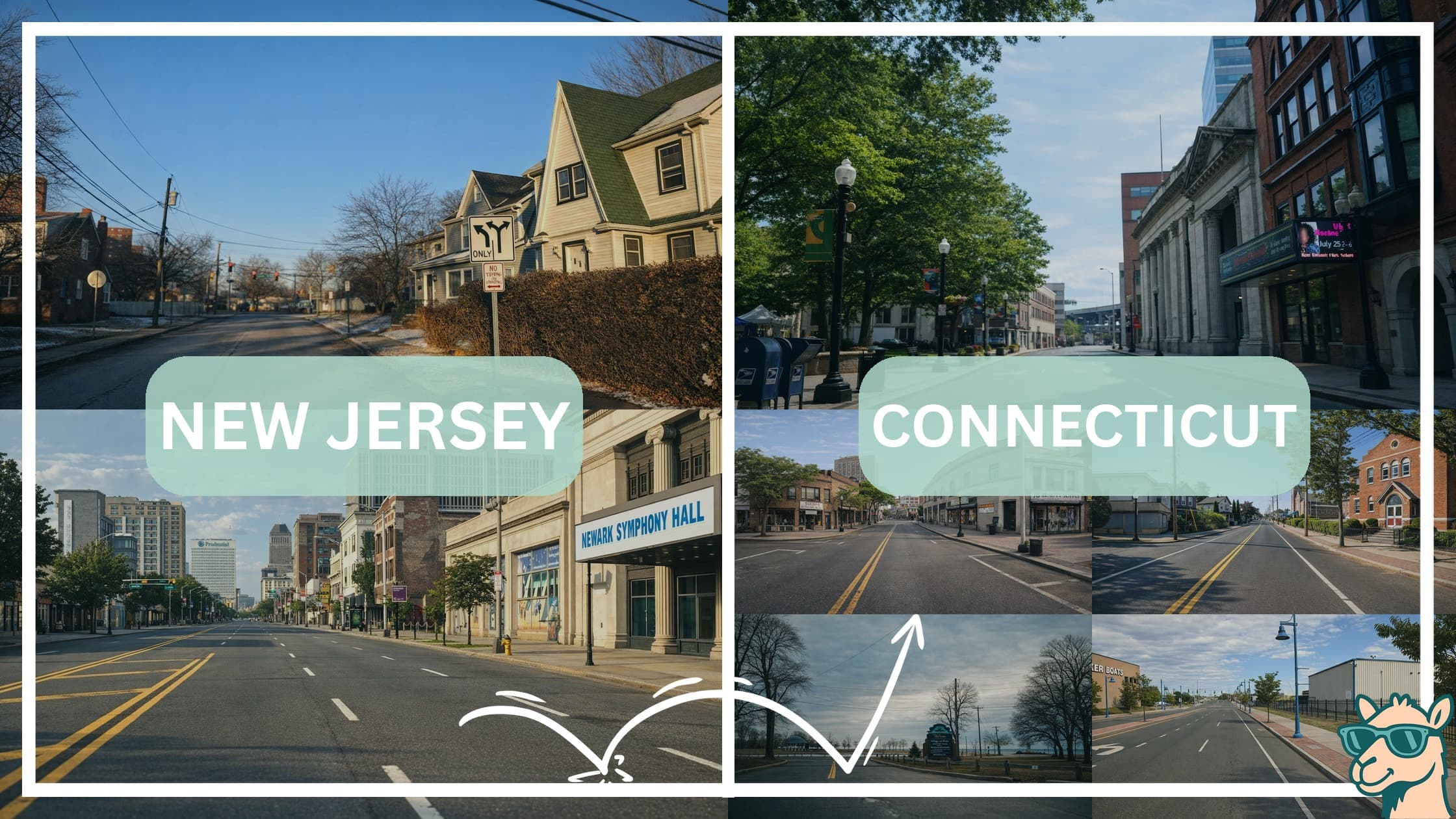 comparison of hotspots between neighborhoods in New Jersey and Connecticut