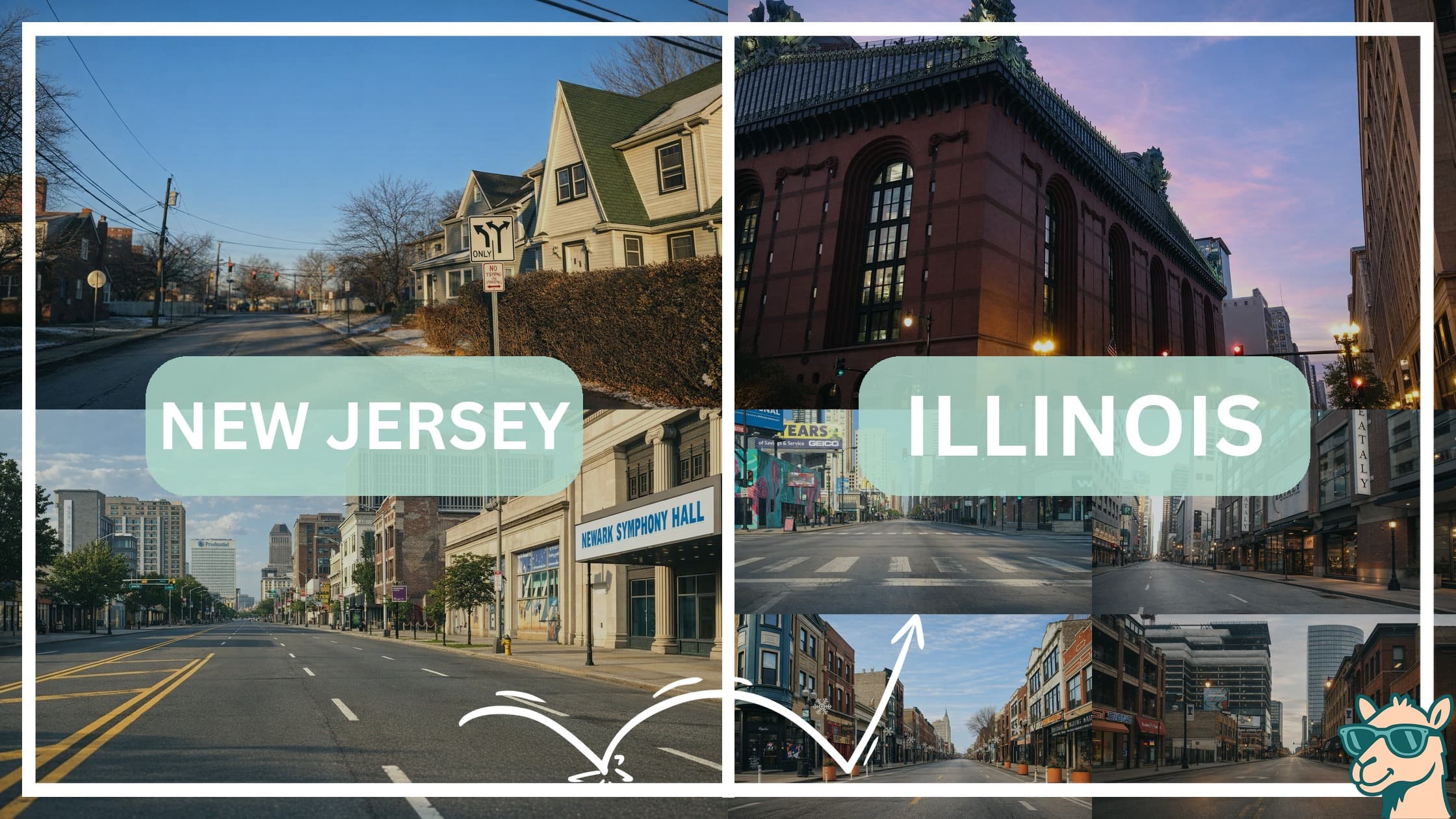 comparison of hotspots between neighborhoods in New Jersey and Illinois