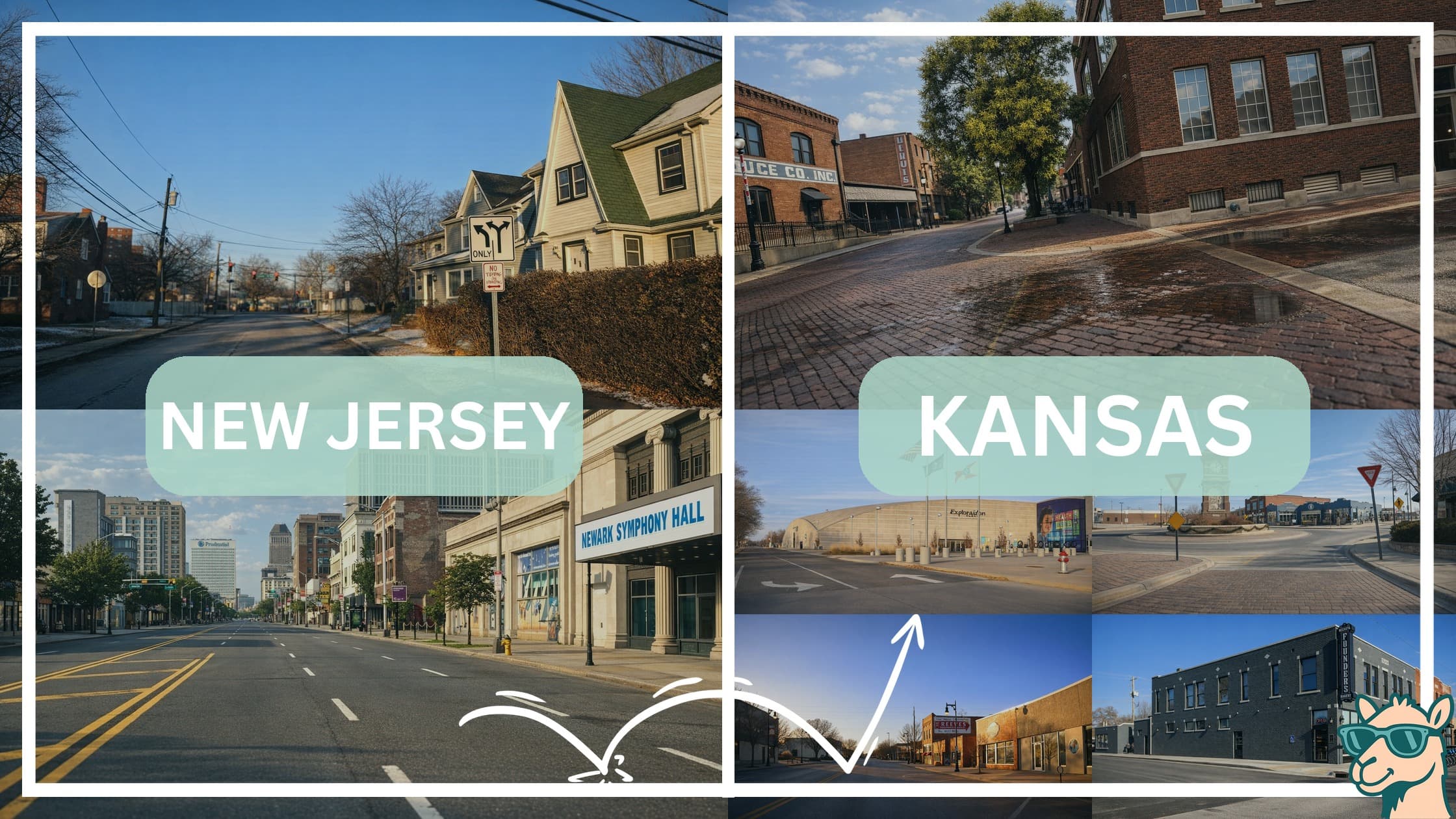comparison of hotspots between neighborhoods in New Jersey and Kansas