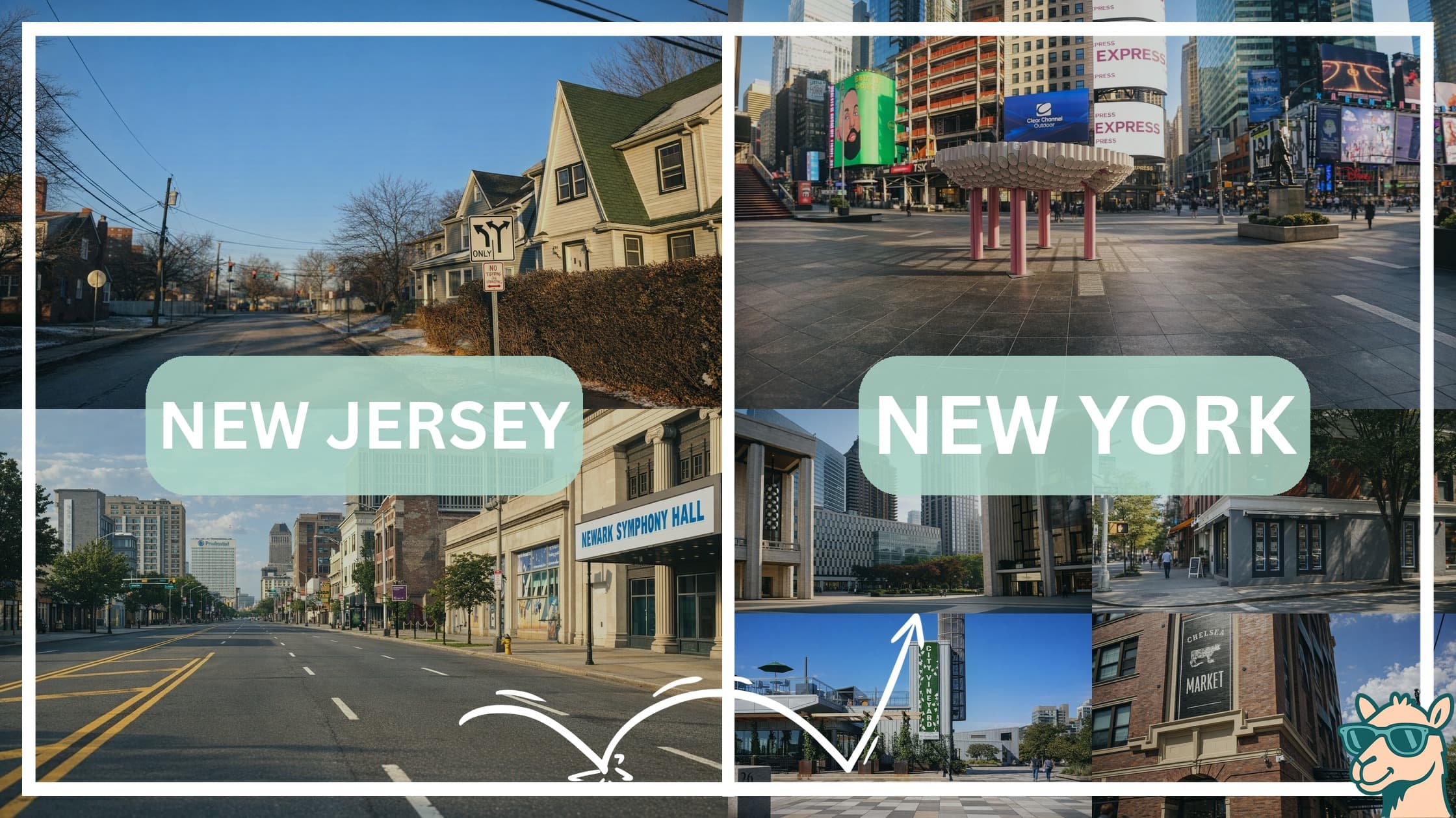 comparison of hotspots between neighborhoods in New Jersey and New York