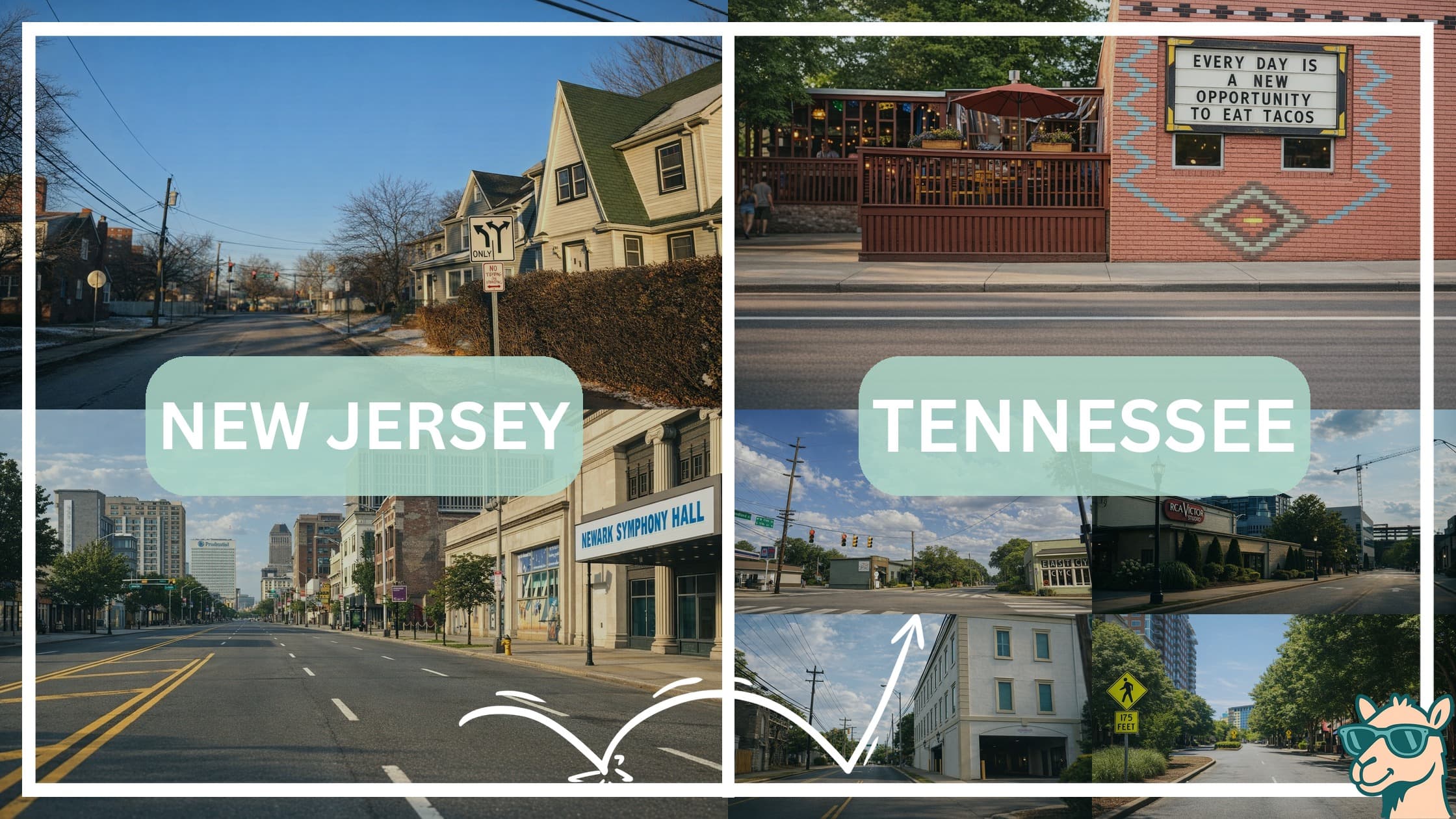 comparison of hotspots between neighborhoods in New Jersey and Tennessee