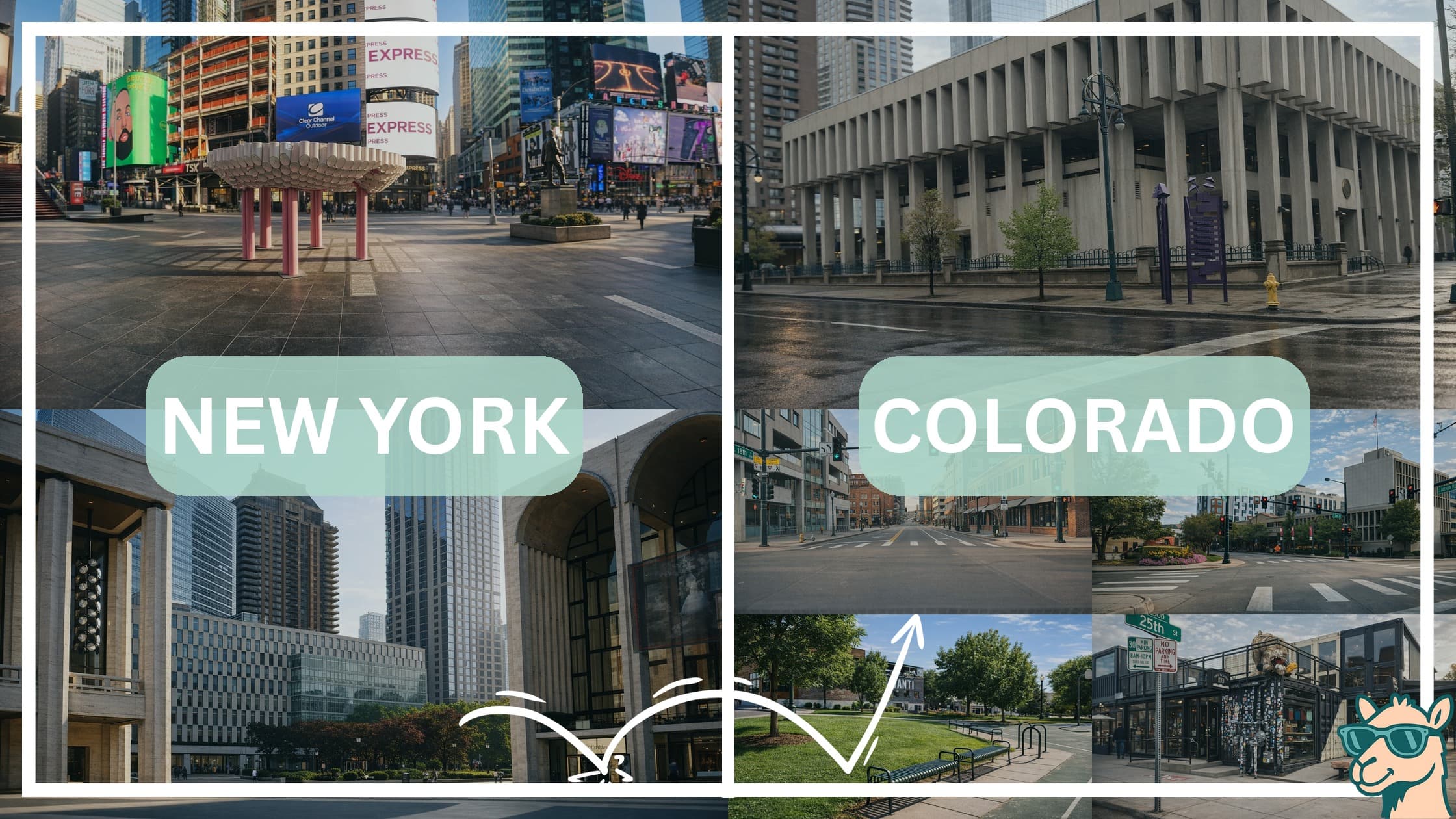 comparison of hotspots between neighborhoods in New York and Colorado