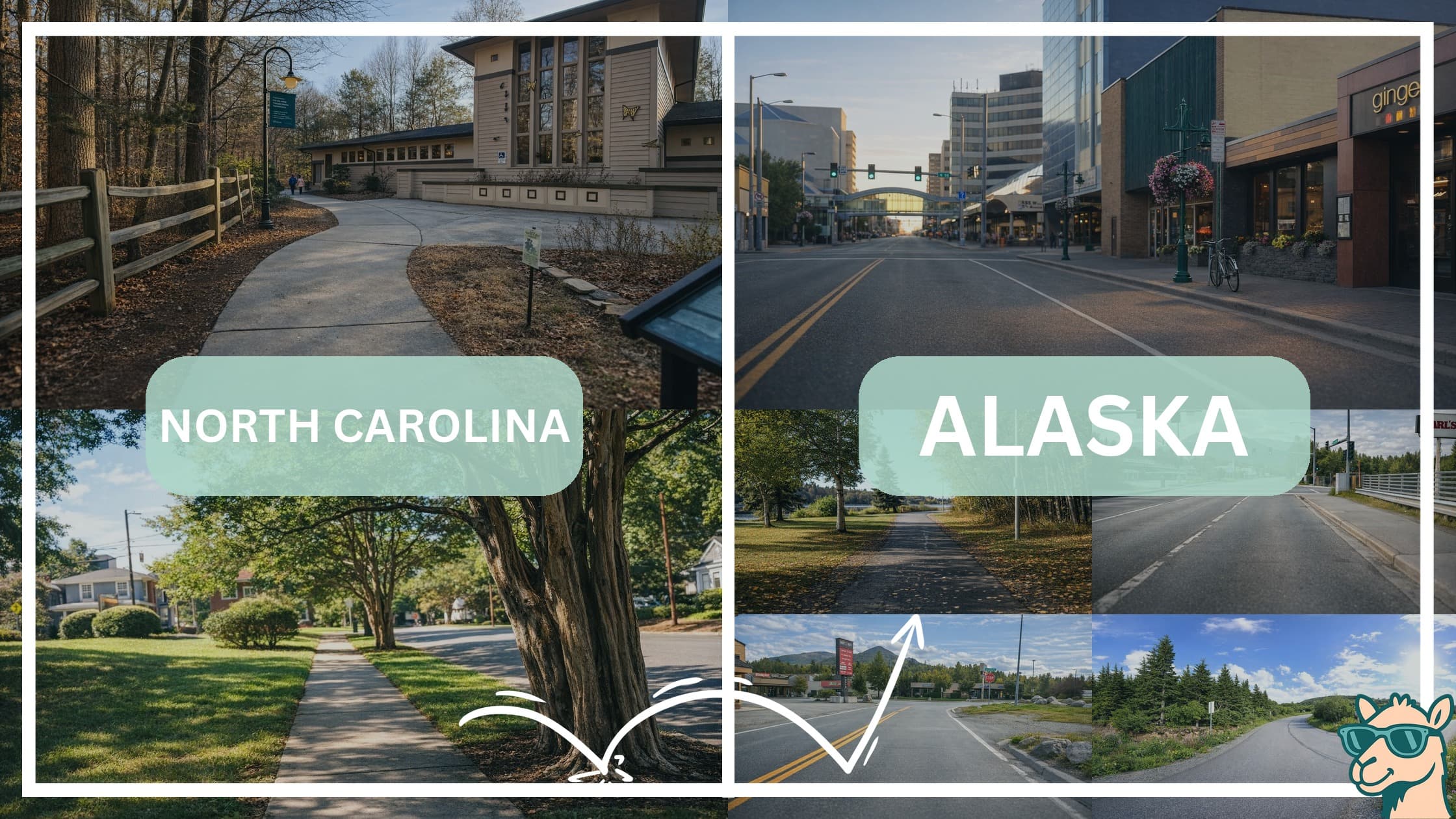 comparison of hotspots between neighborhoods in North Carolina and Alaska