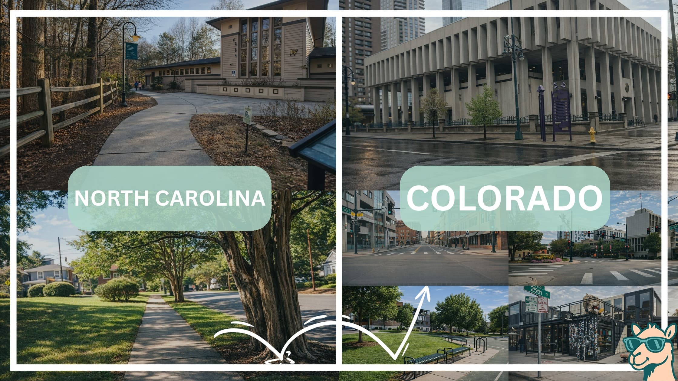 comparison of hotspots between neighborhoods in North Carolina and Colorado