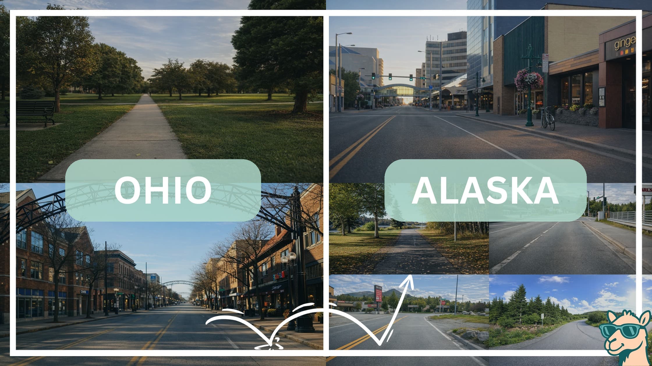 comparison of hotspots between neighborhoods in Ohio and Alaska