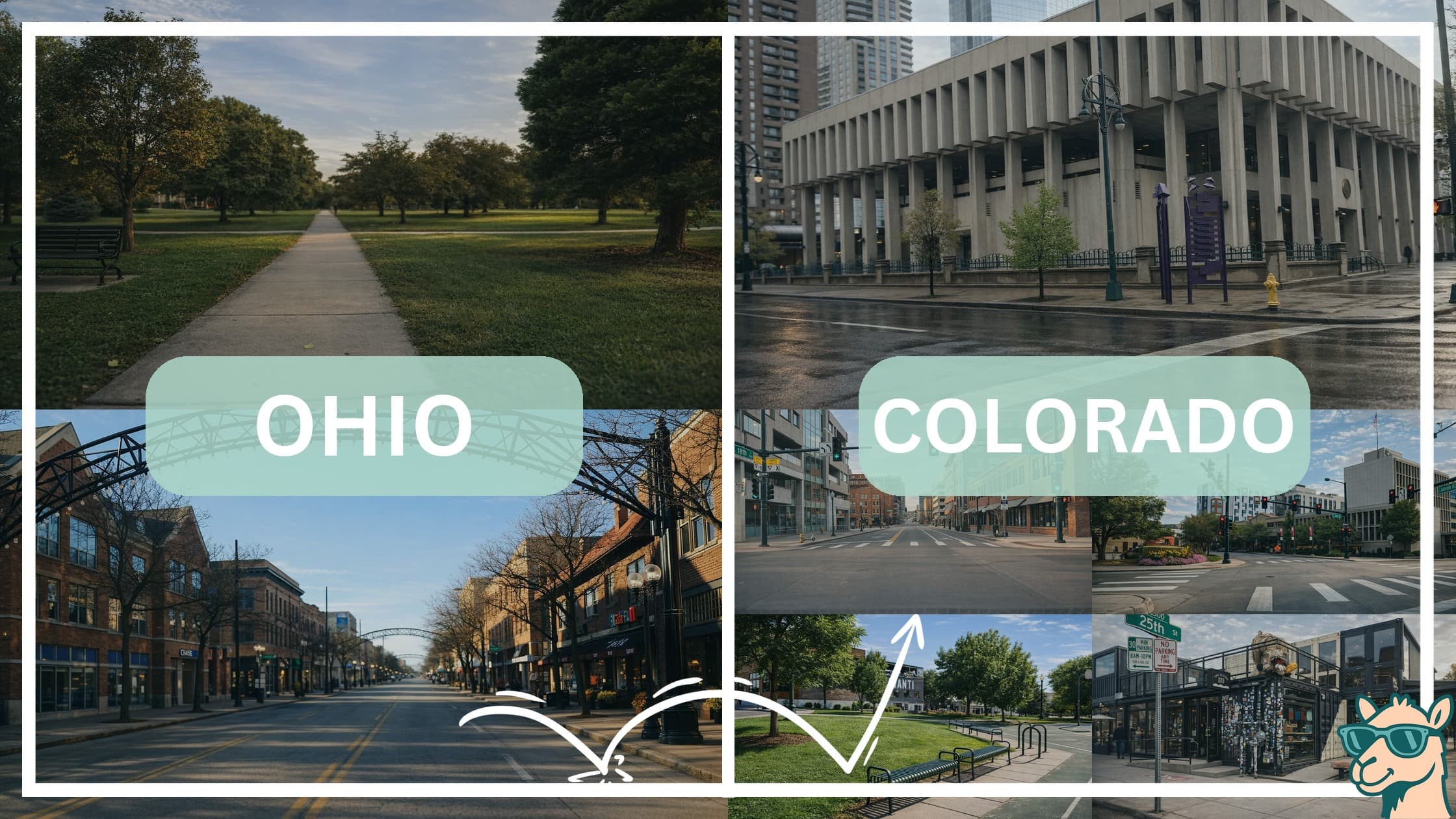 comparison of hotspots between neighborhoods in Ohio and Colorado