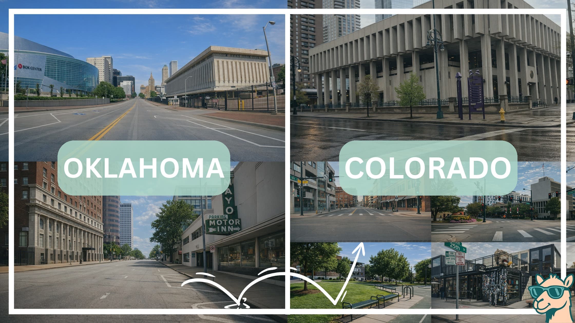 comparison of hotspots between neighborhoods in Oklahoma and Colorado