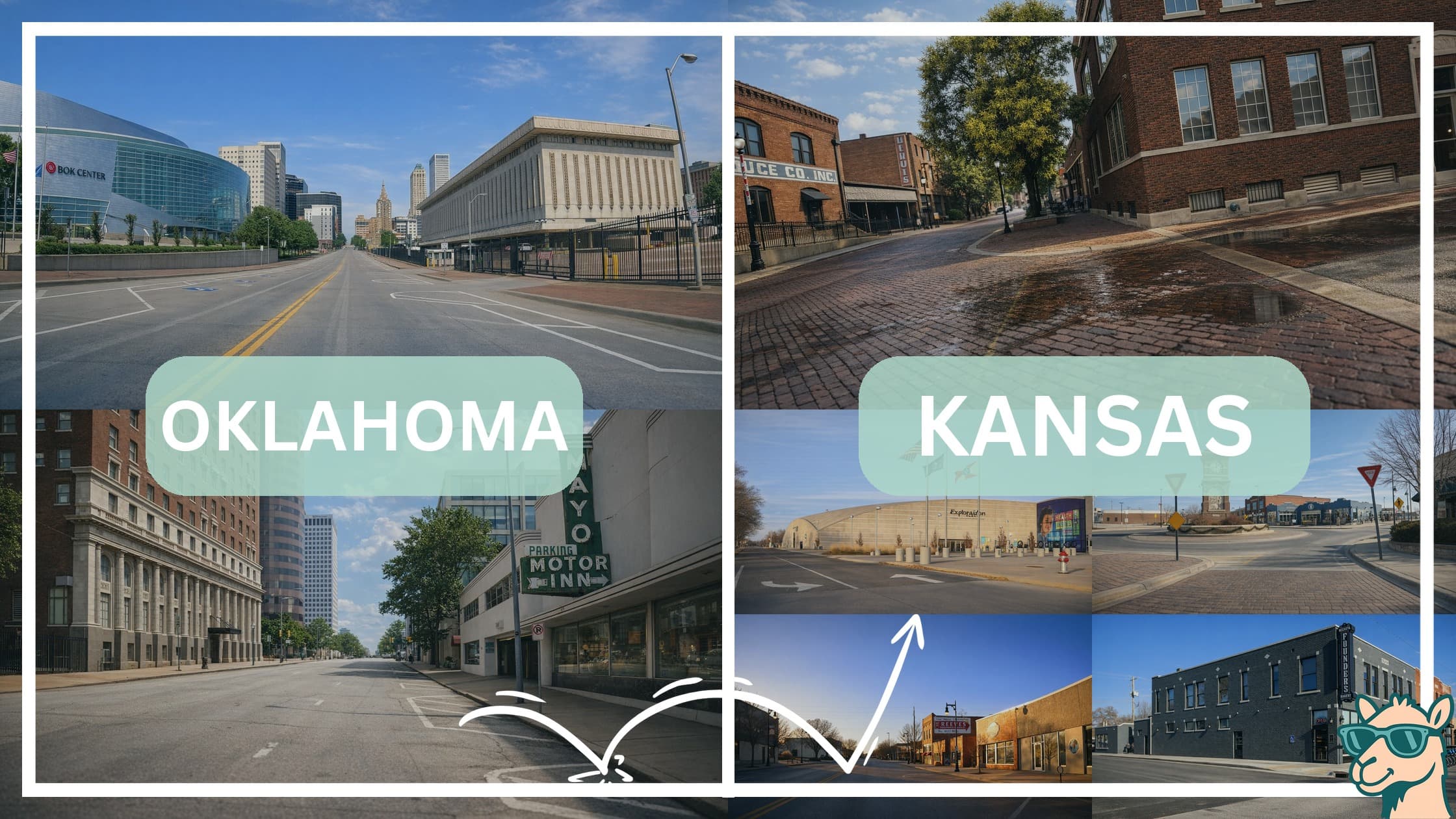 comparison of hotspots between neighborhoods in Oklahoma and Kansas