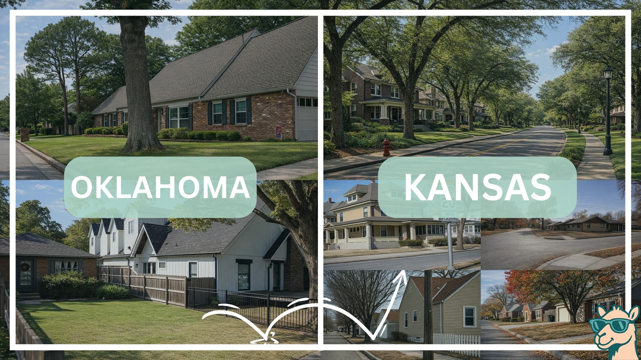 comparison of housing options and types between neighborhoods in Oklahoma and Kansas