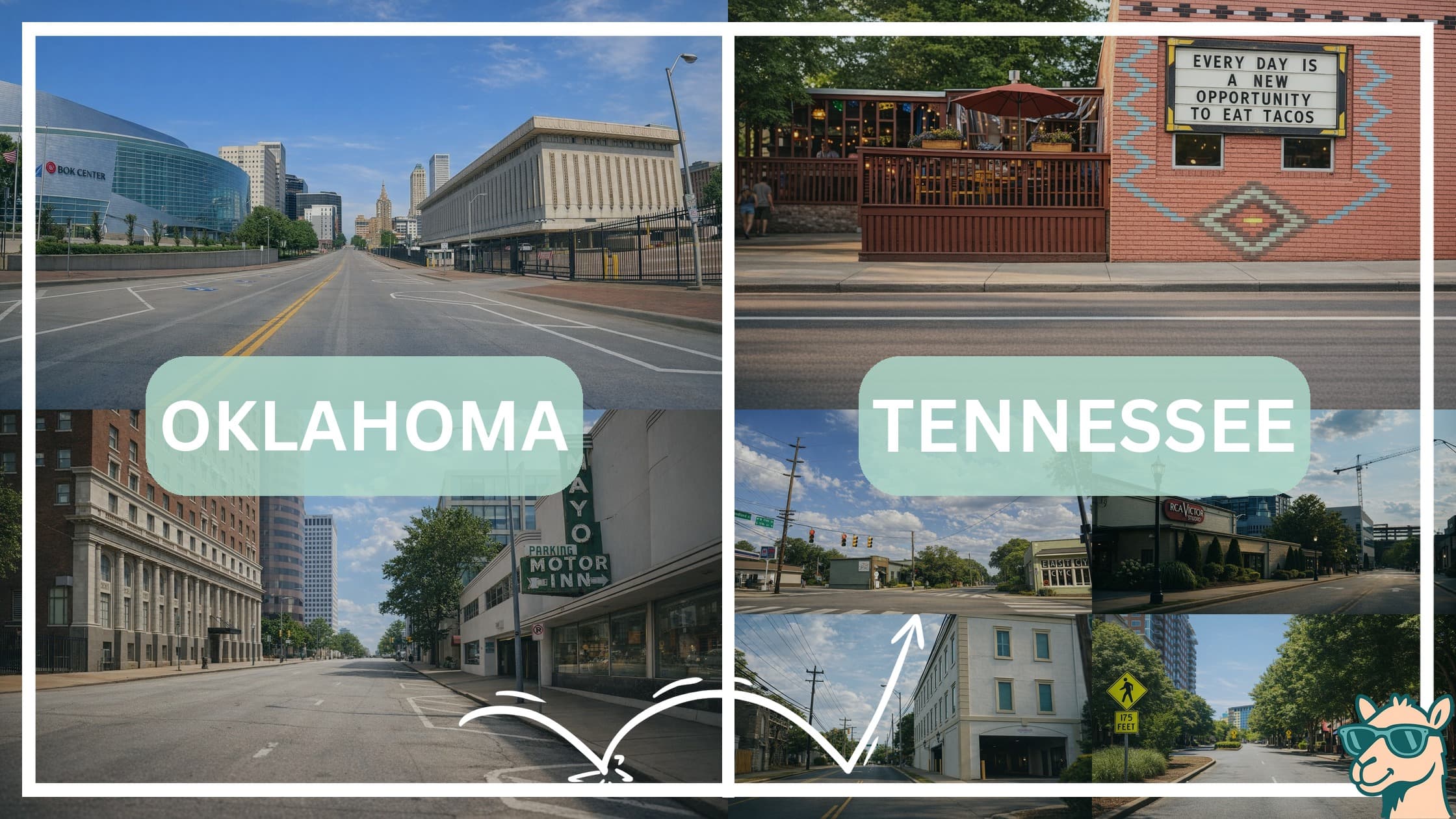 comparison of hotspots between neighborhoods in Oklahoma and Tennessee