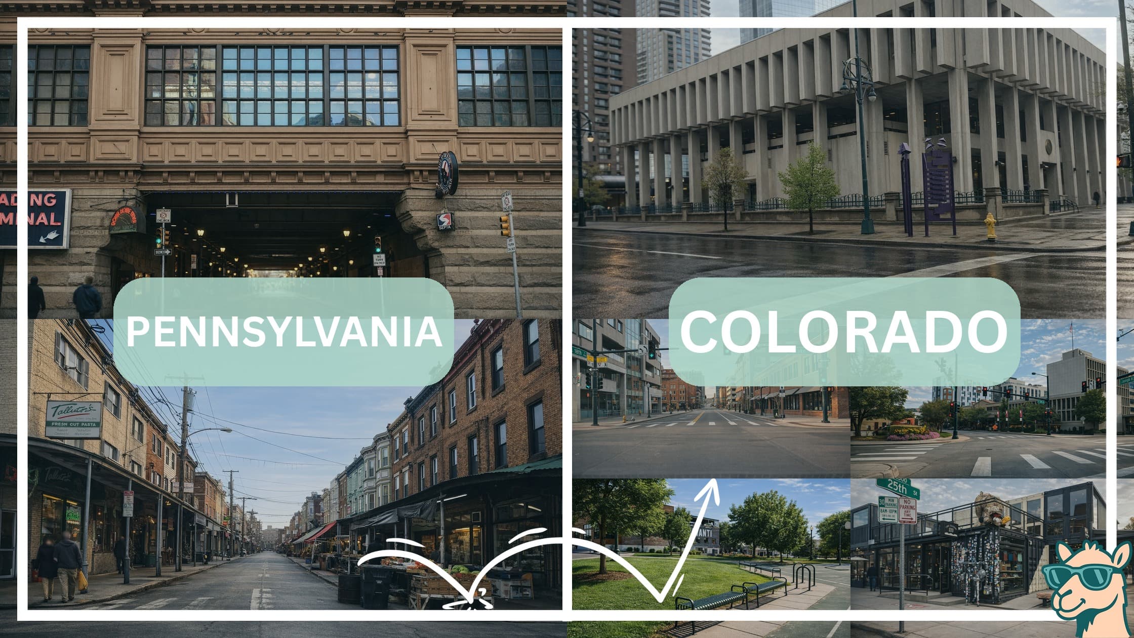 comparison of hotspots between neighborhoods in Pennsylvania and Colorado